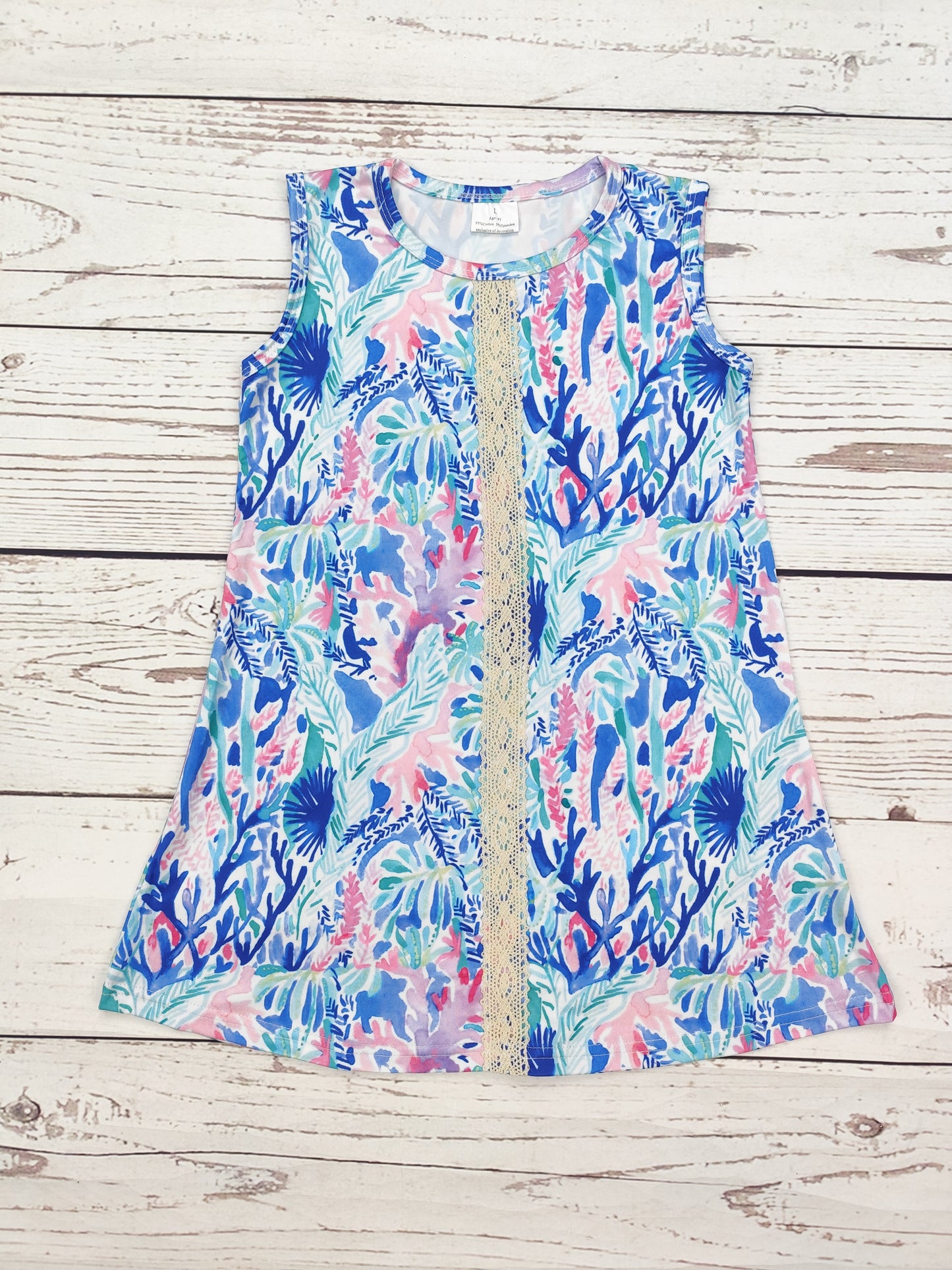 Baby Girl Coral Print Summer Dresses