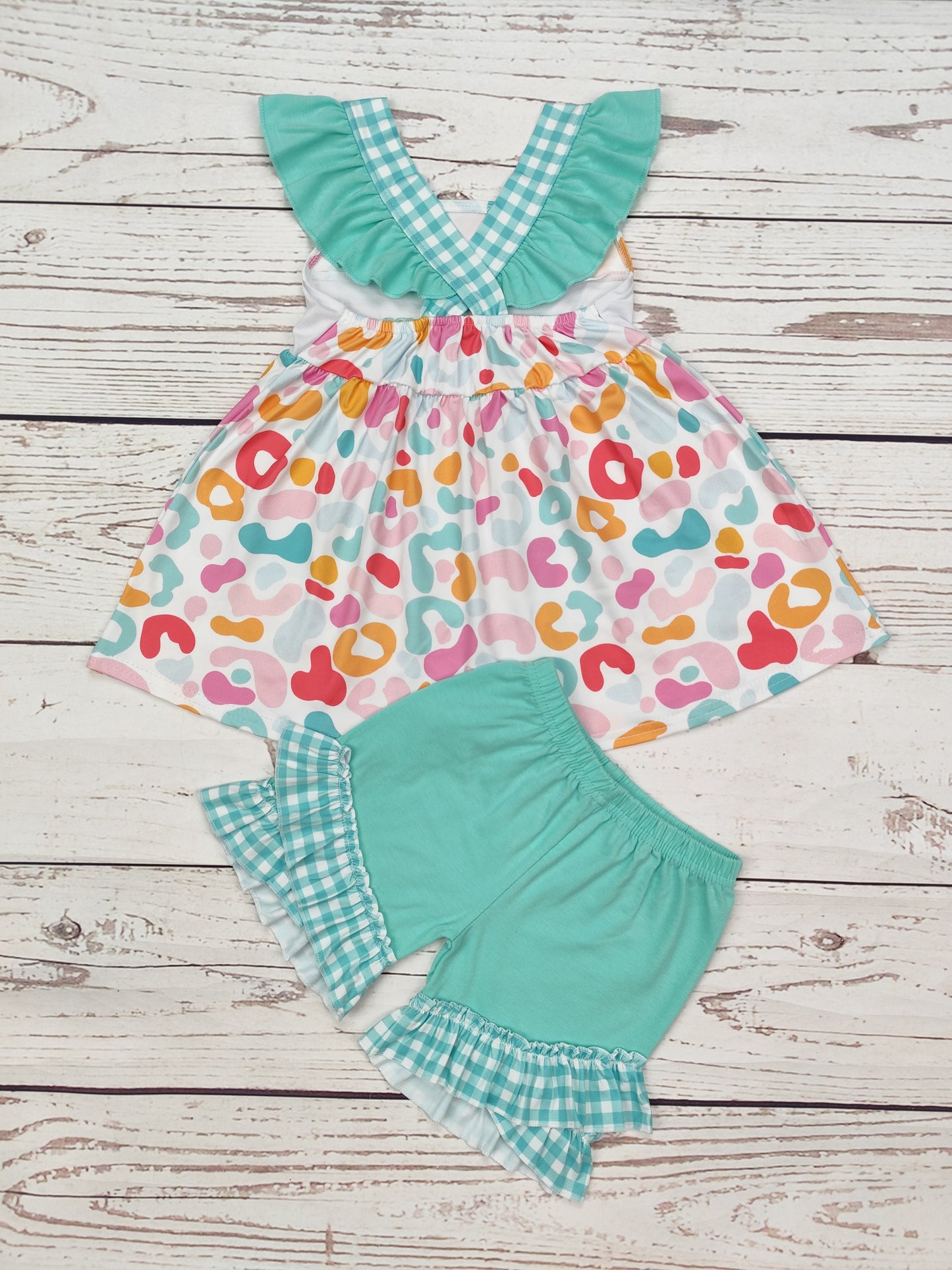 Mama's Girl Appliqué Cheetah Print Set