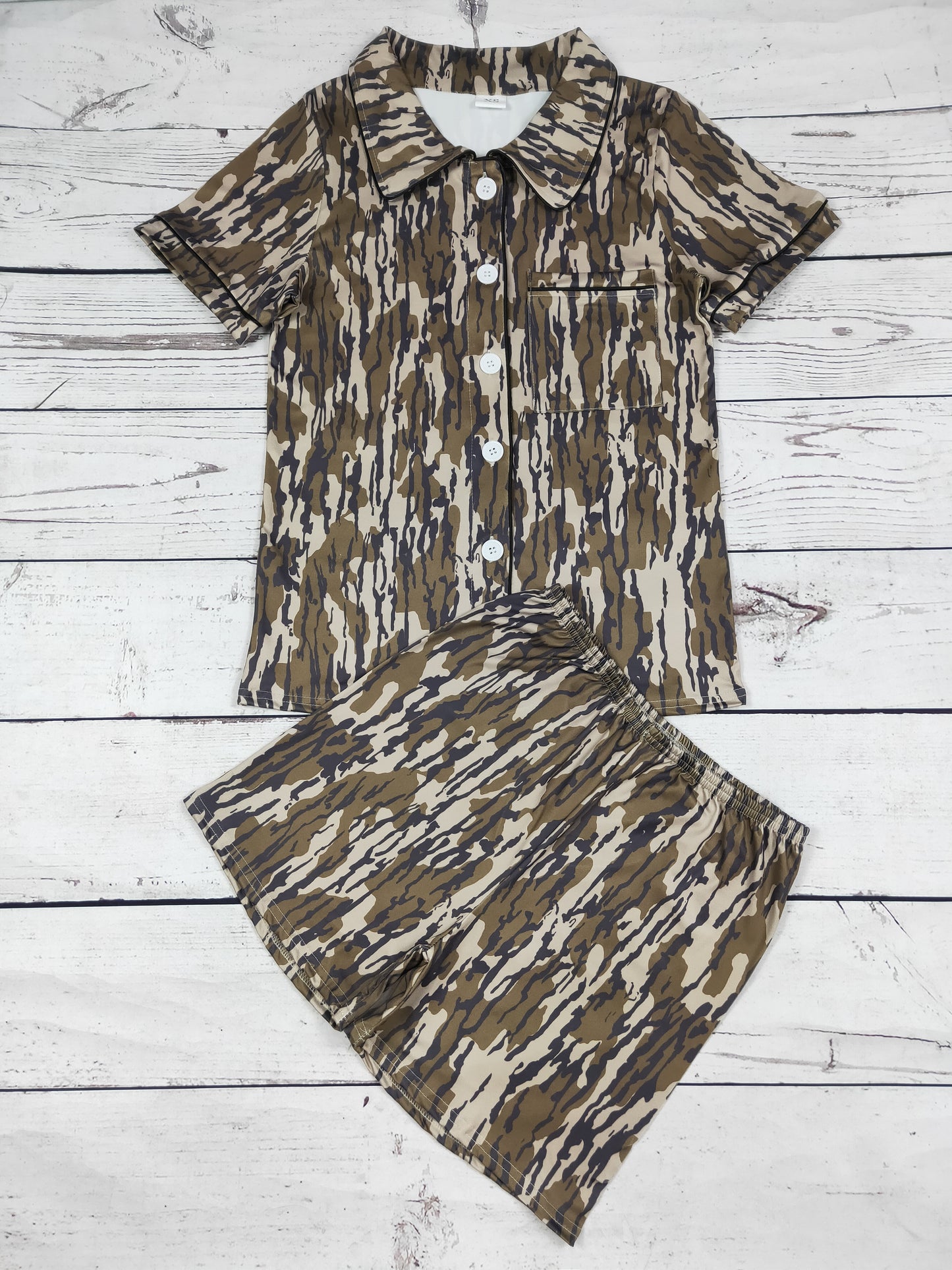 Camouflage Printed Women Pajamas Set