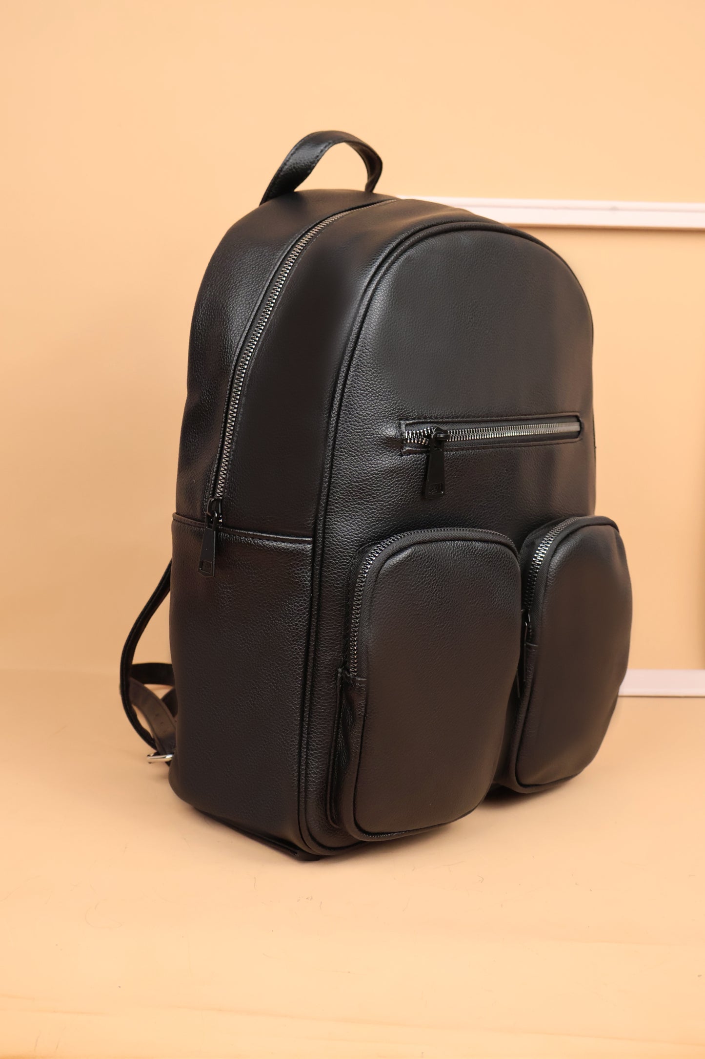 3 Pieces PU Leather Black Bags