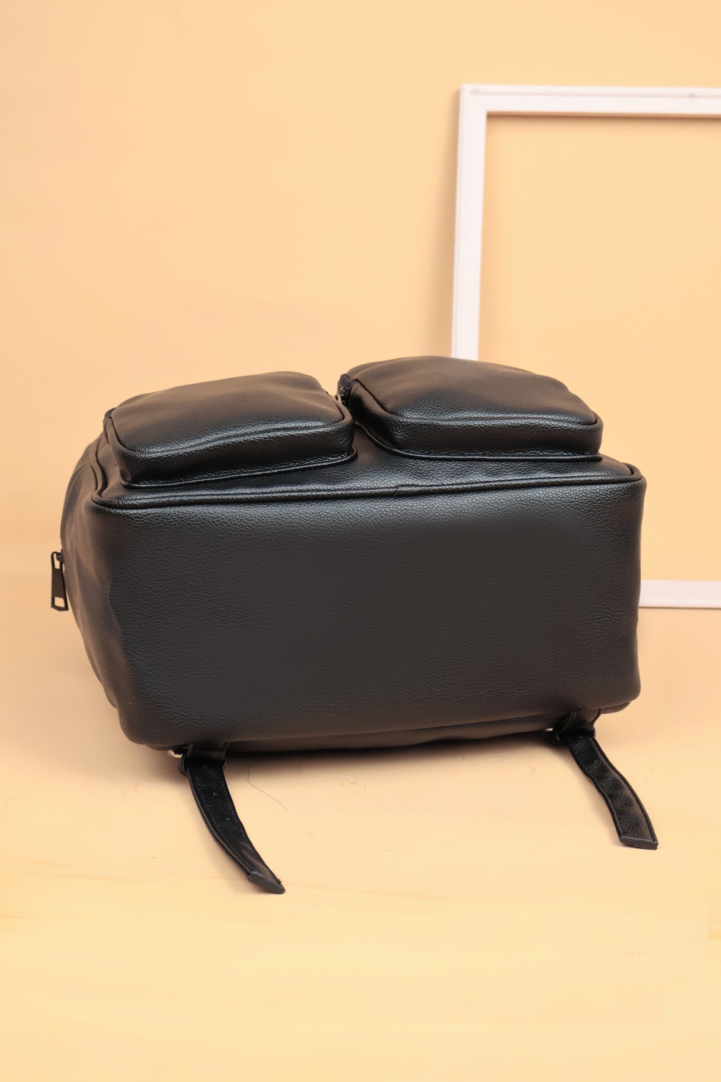 3 Pieces PU Leather Black Bags