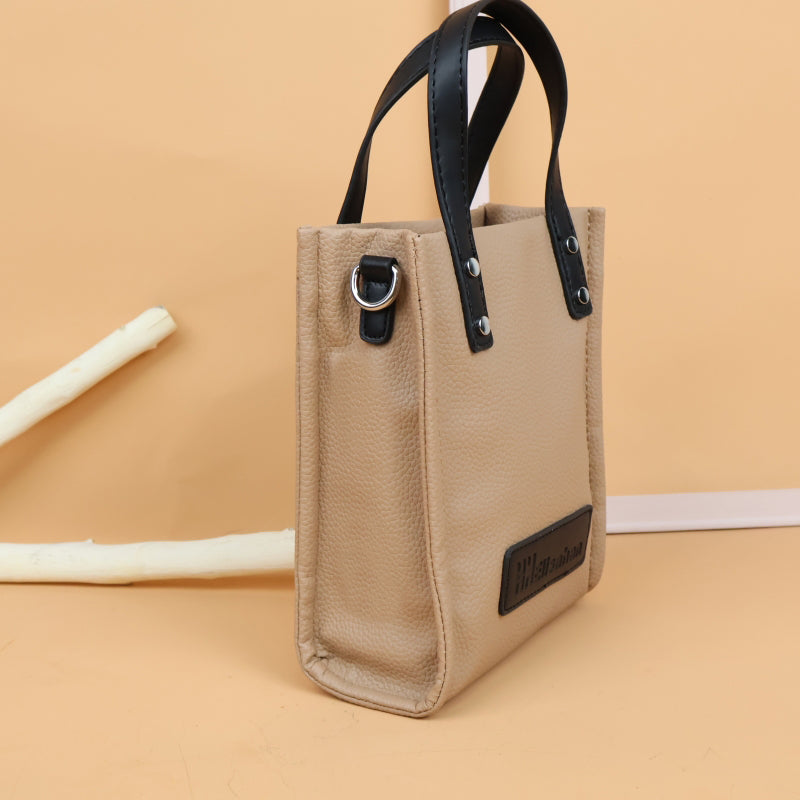 Women Khaki PU Leather Mini Handbag