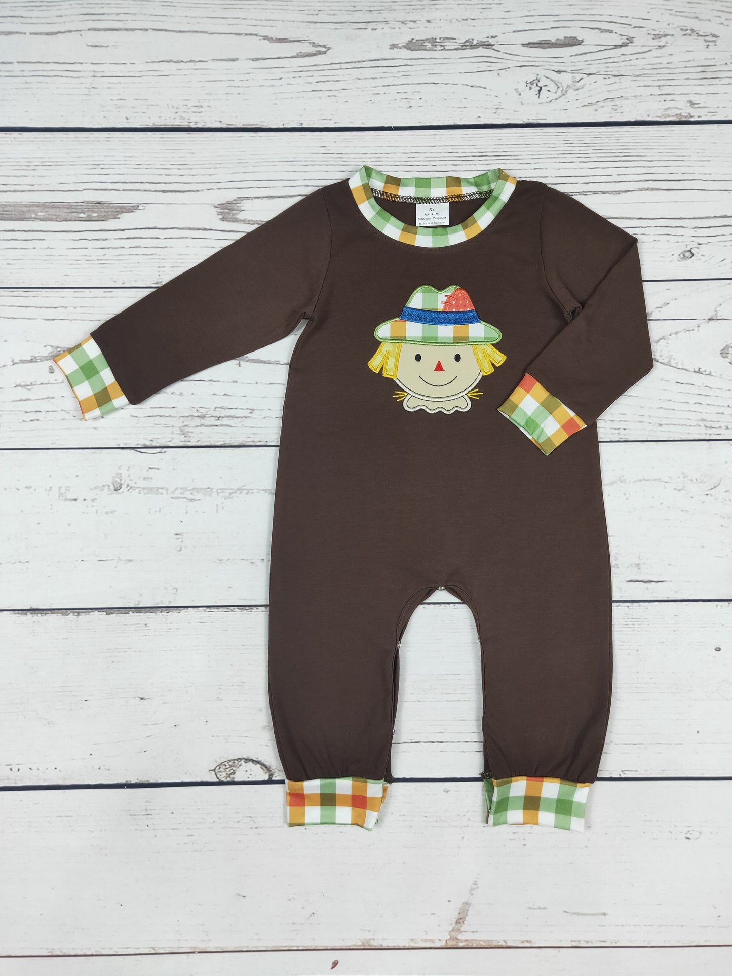 Boy Scarecrow Appliqué Romper