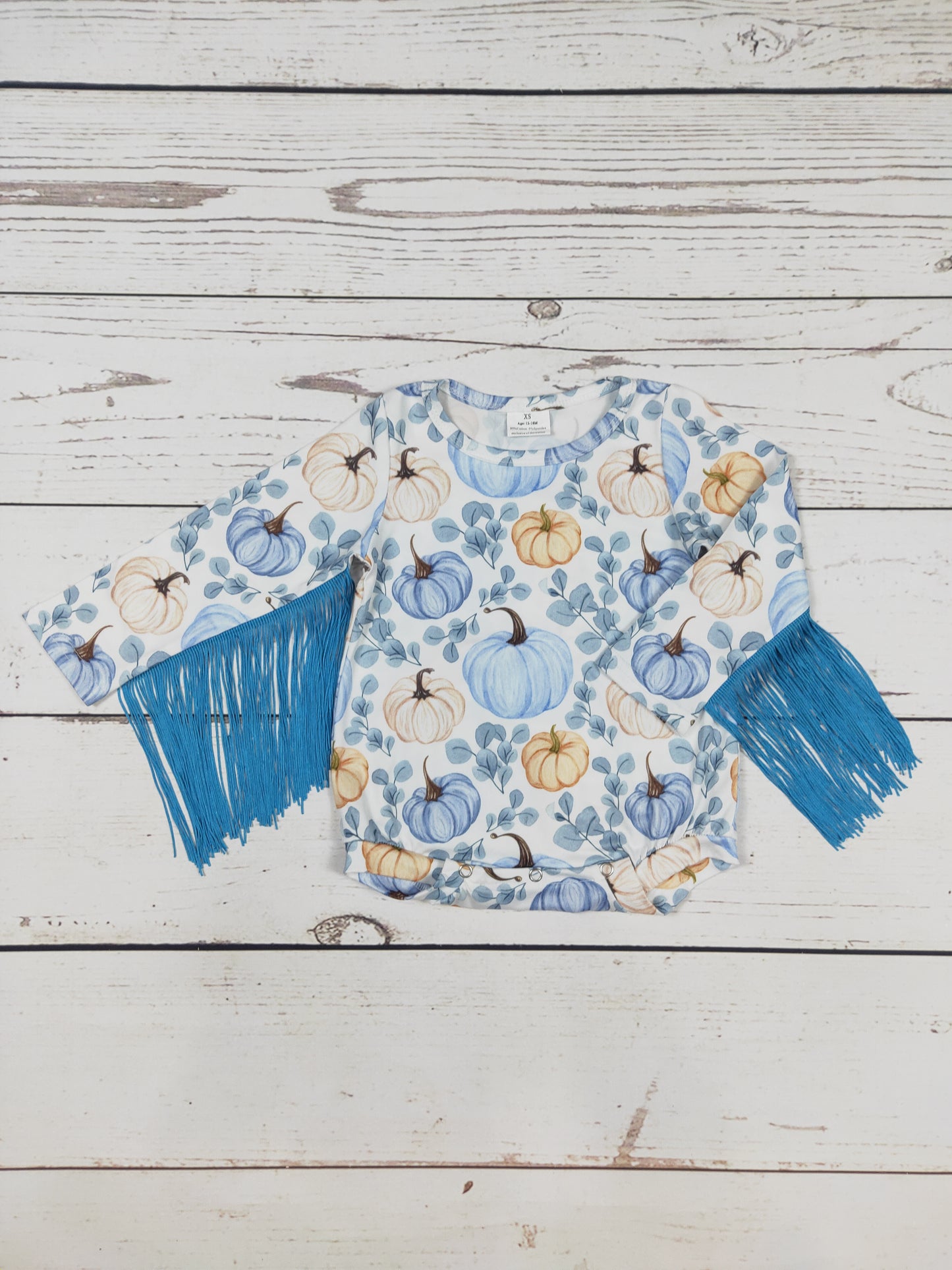 Blue Fringe Pumpkin Baby Bubble