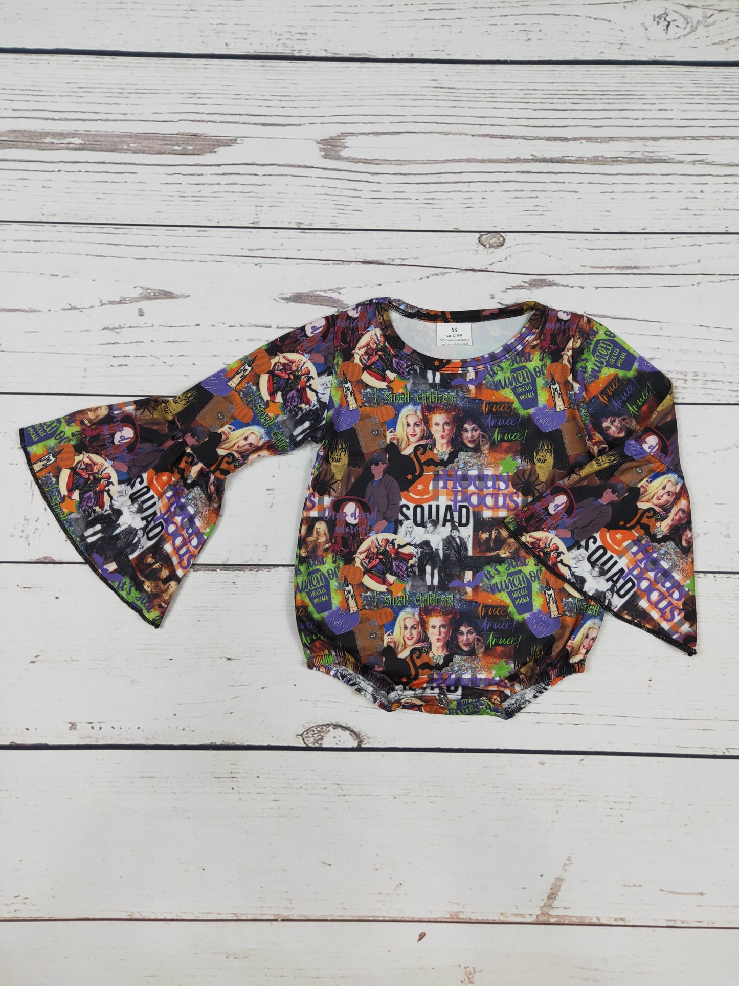 Squad Baby Girl Halloween Print Bubble
