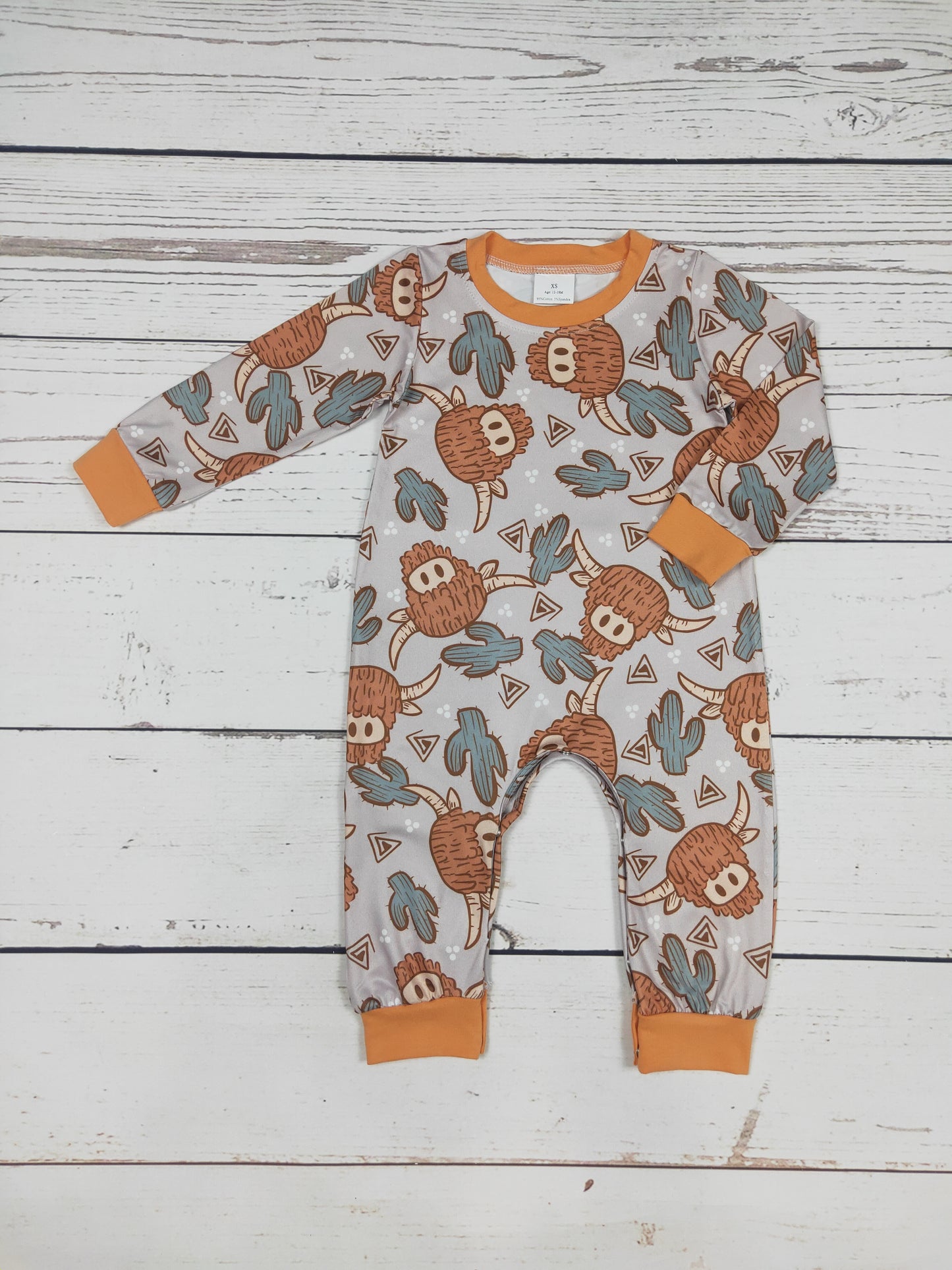 Baby Cactus Cows Romper