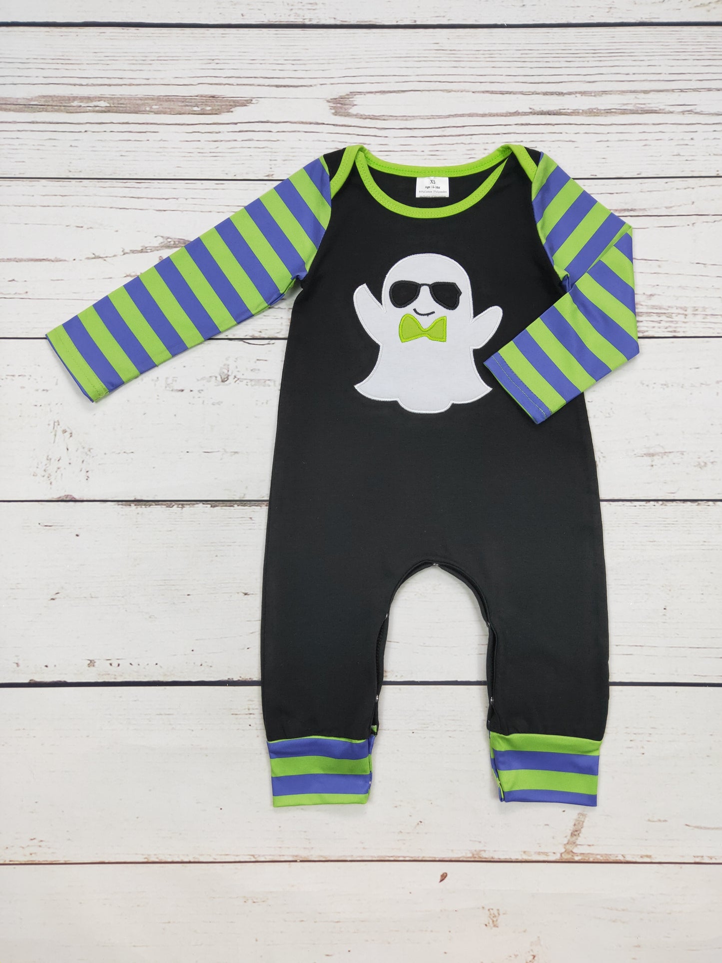 Boy Ghost Appliqué Halloween Romper