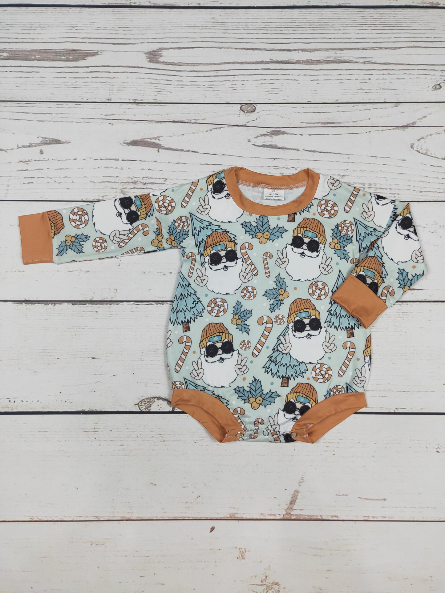 Baby Santa Print Christmas Bubble