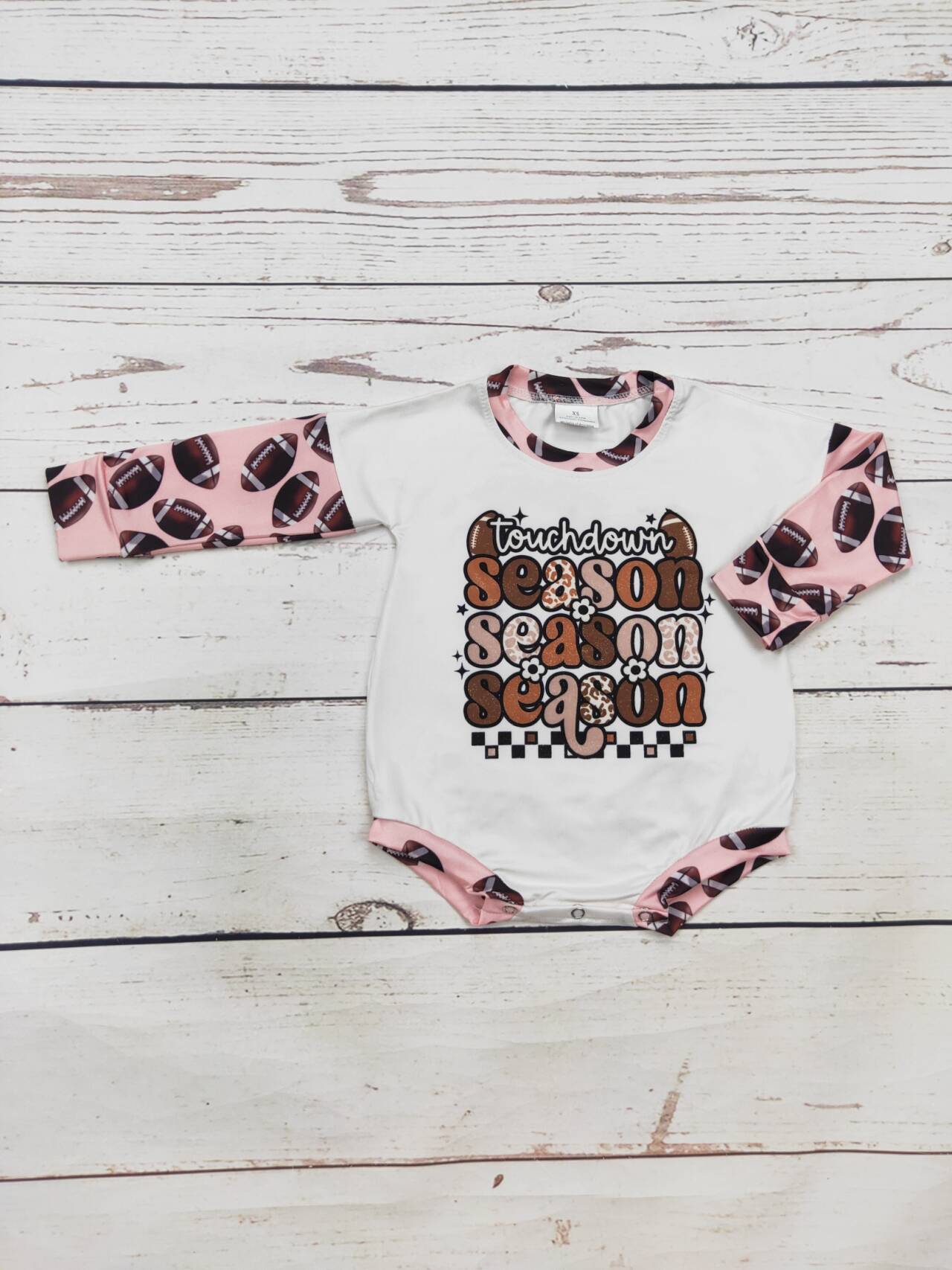 Baby Tounchdown Season Football Print Bubble