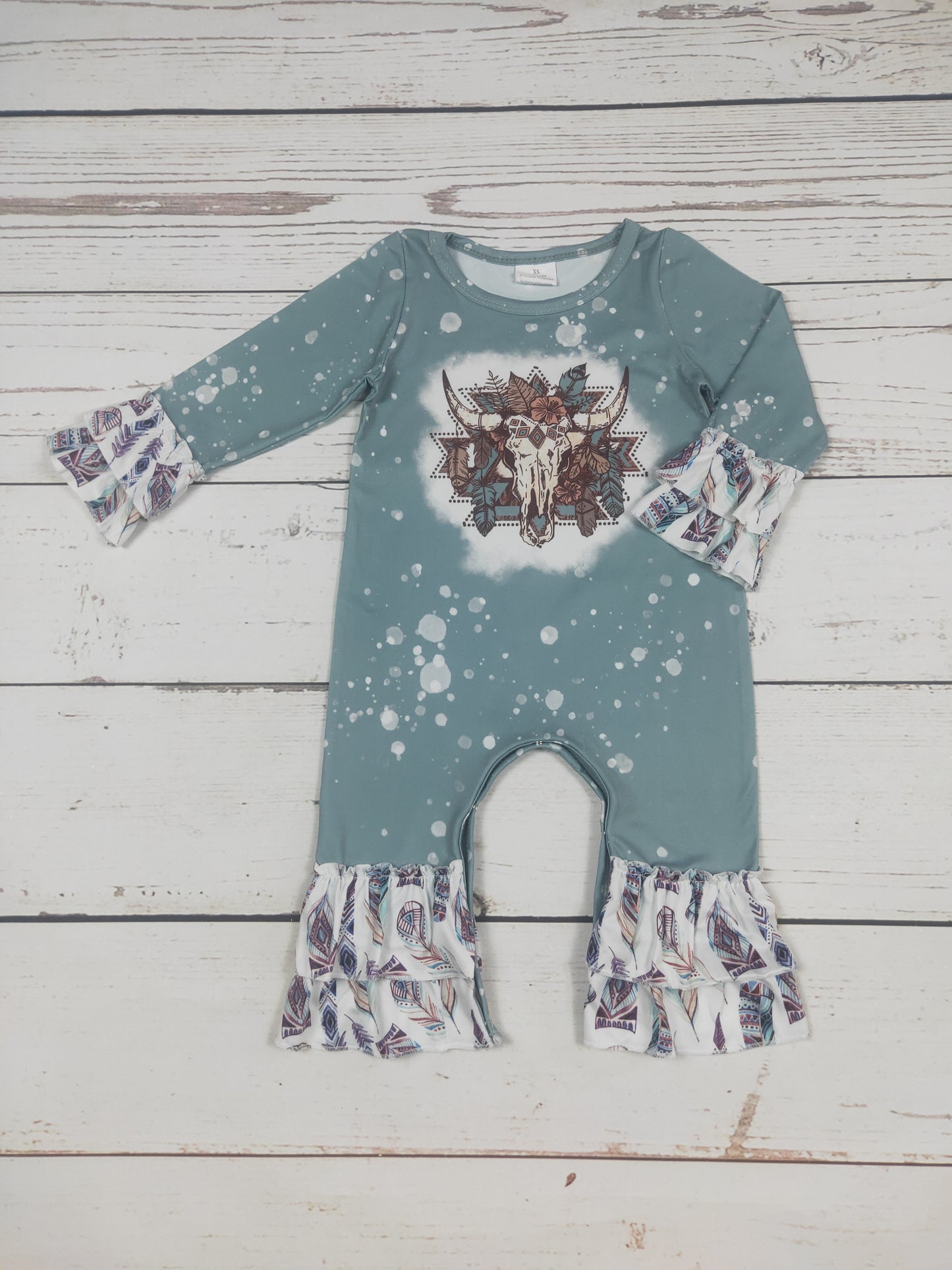 Baby Western Cows Print Romper