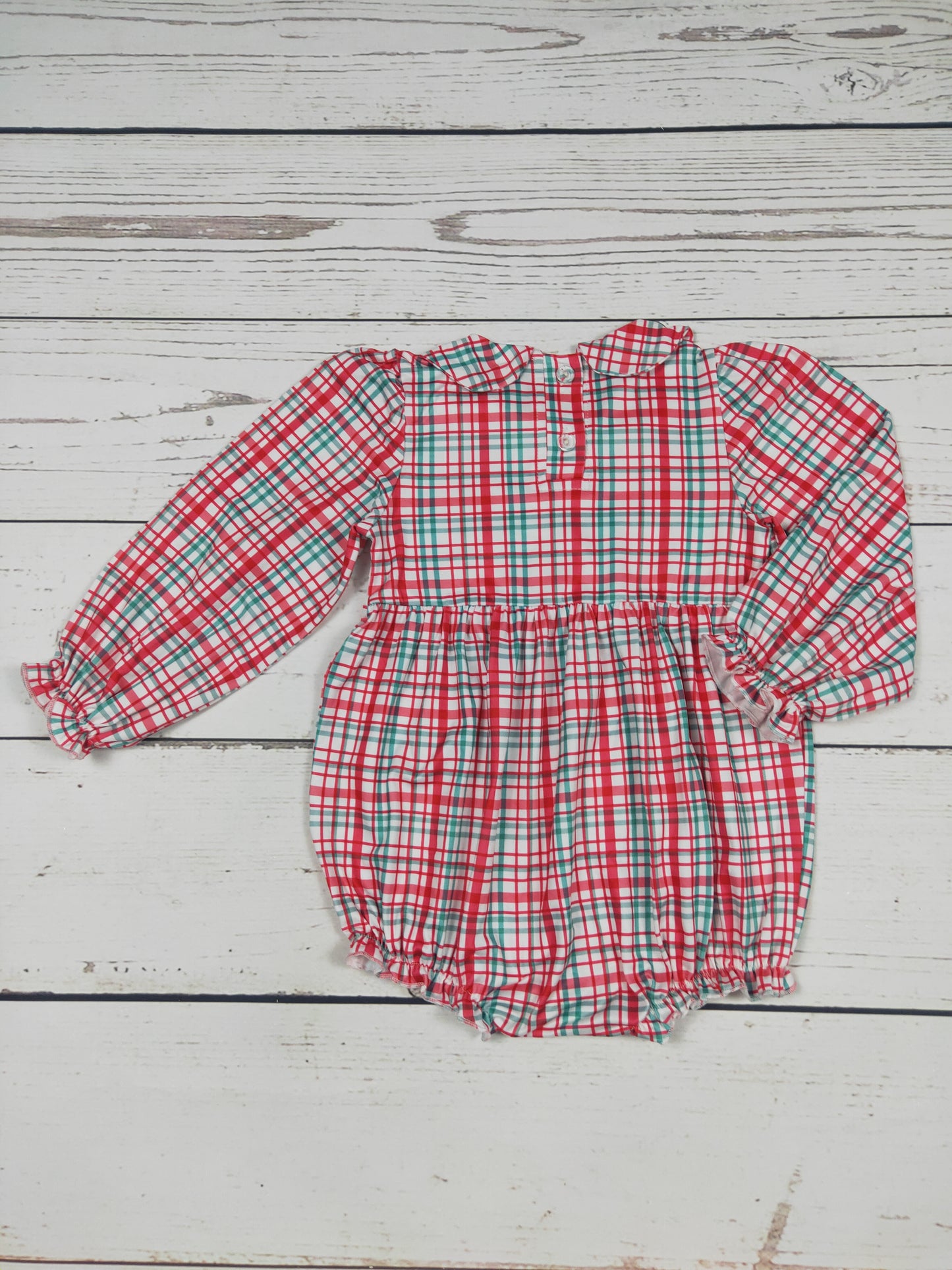 Baby Christmas Smocked Bubble
