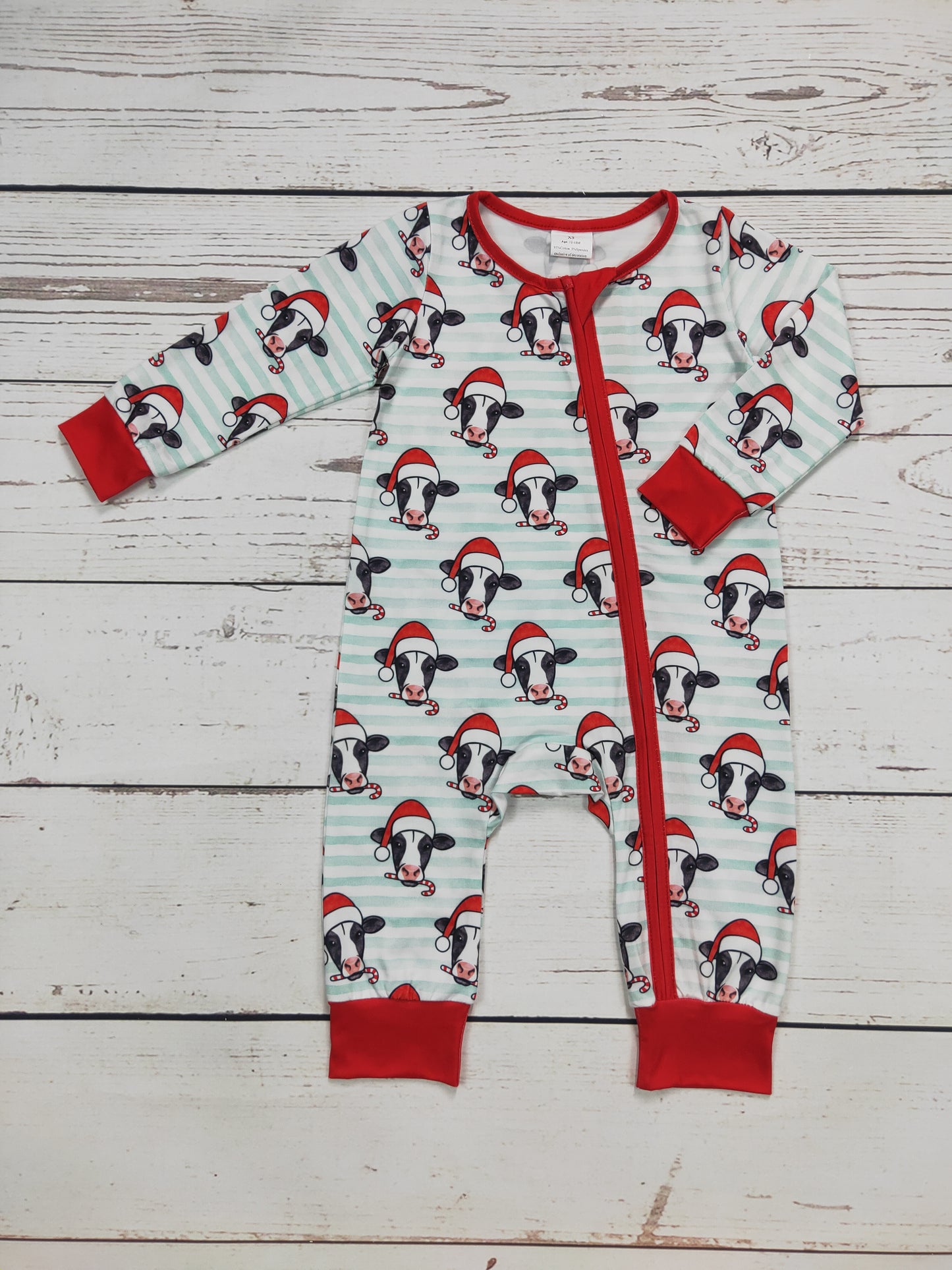 Cows Baby Christmas Zippy Sleeper