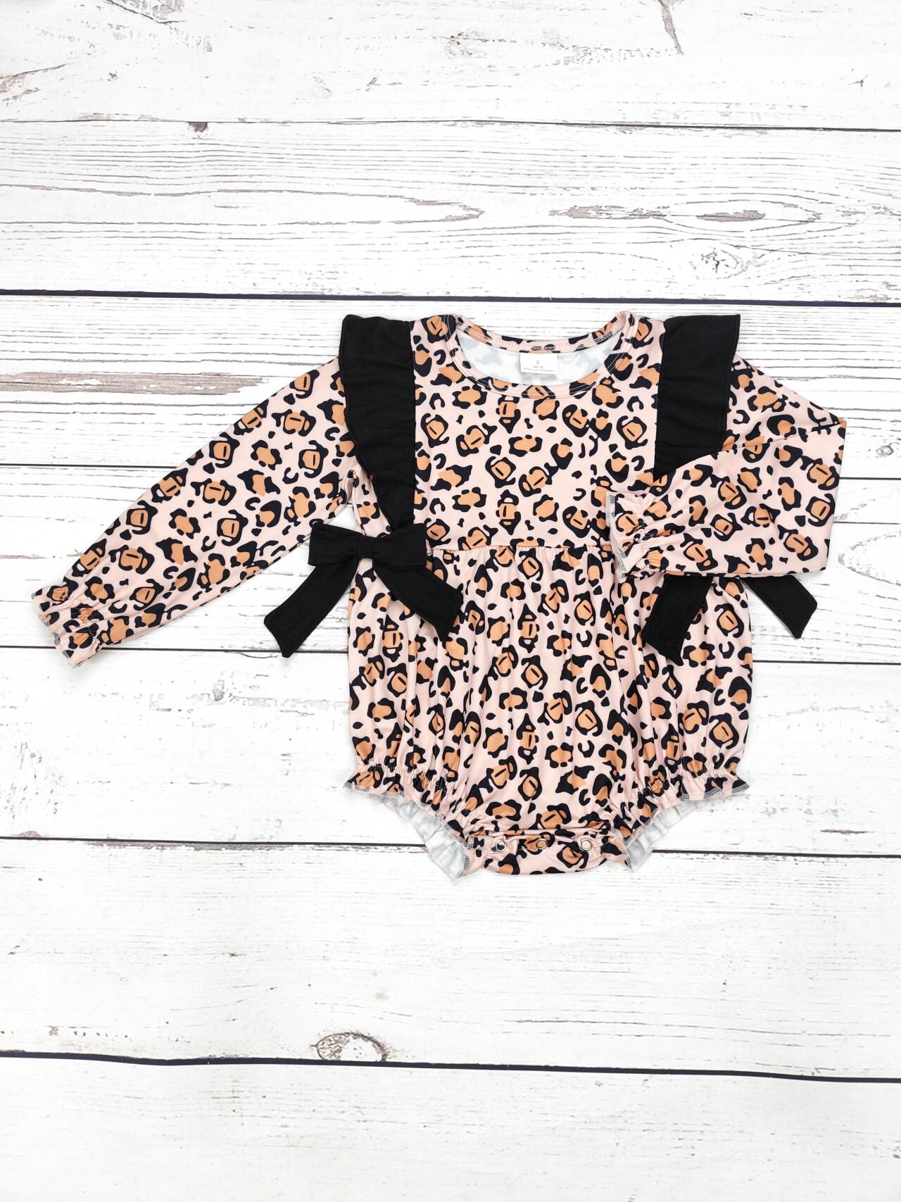 Baby Bow Cheetah Printed Bubble