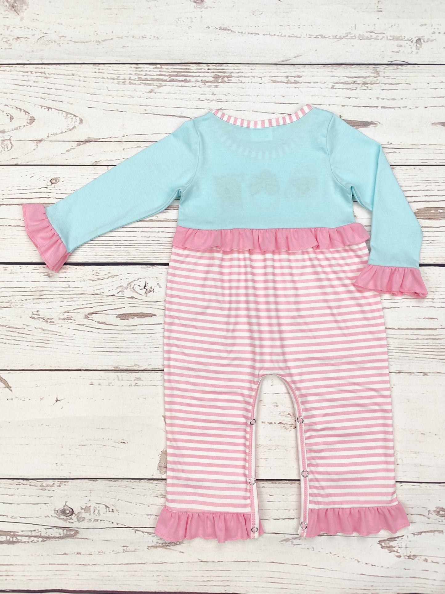 Baby Pink Appliqué Christmas Romper