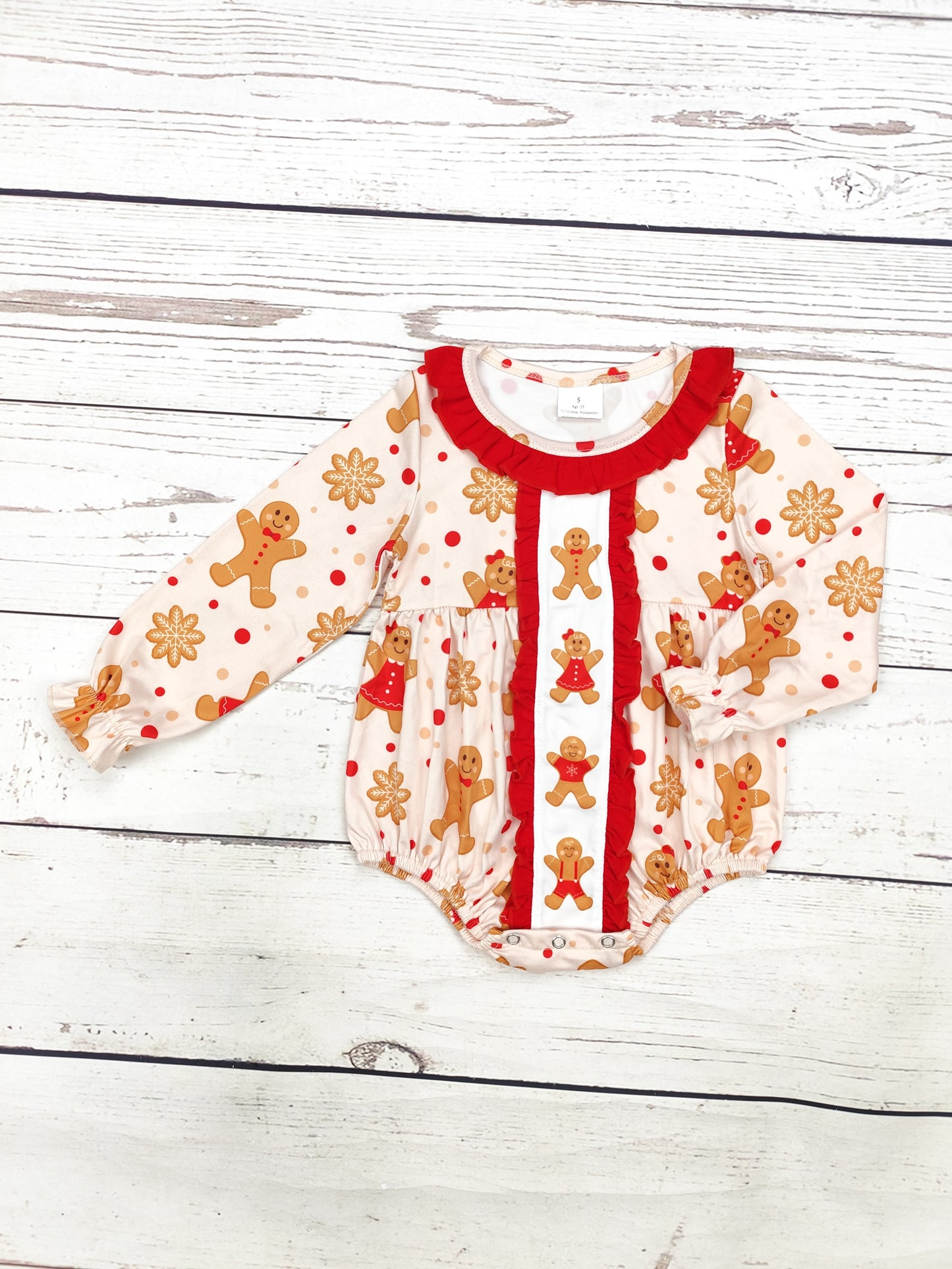 Baby Gingerbread Printed Christmas Bubble