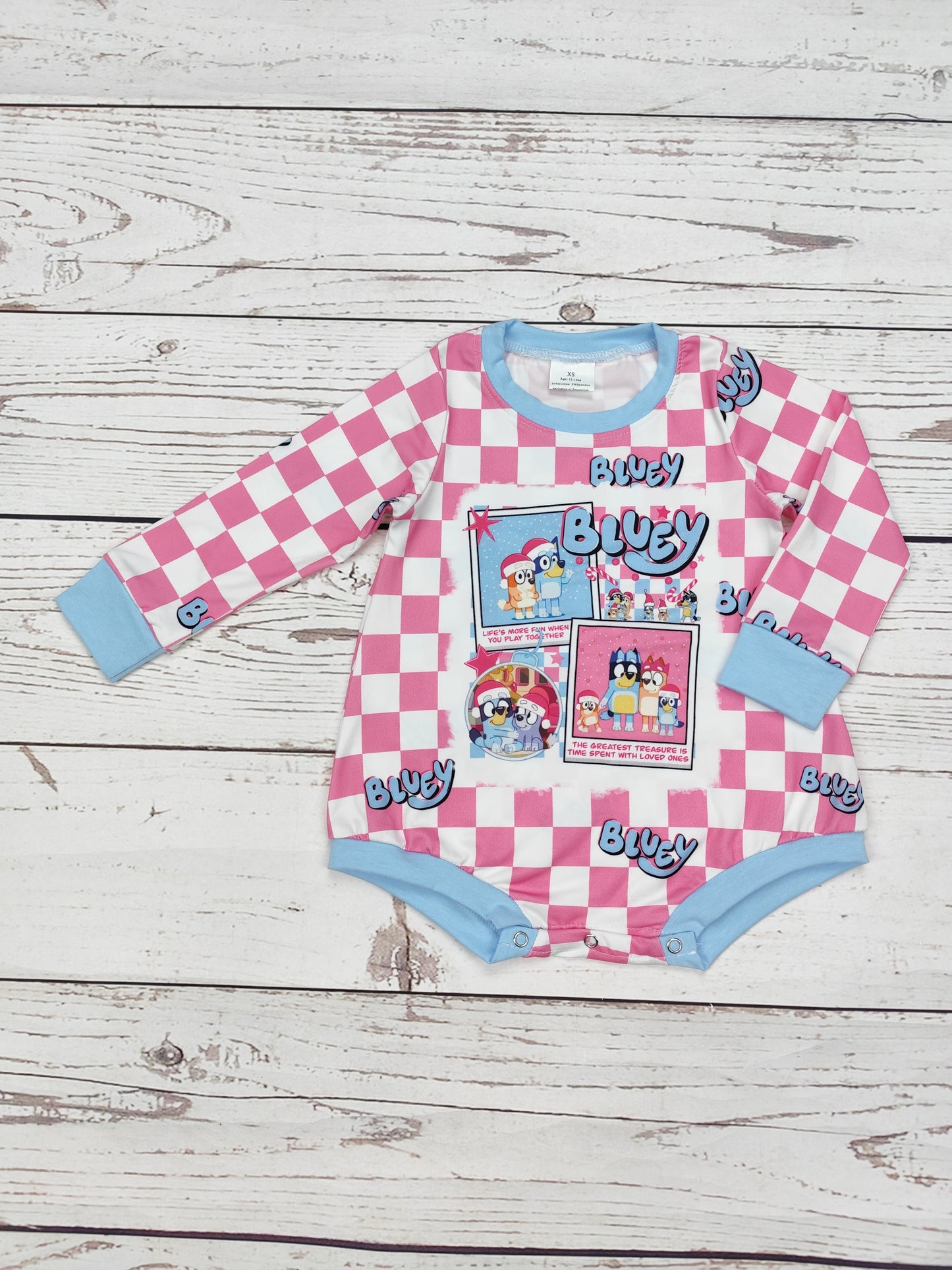 Baby Character Print Christmas Onesie