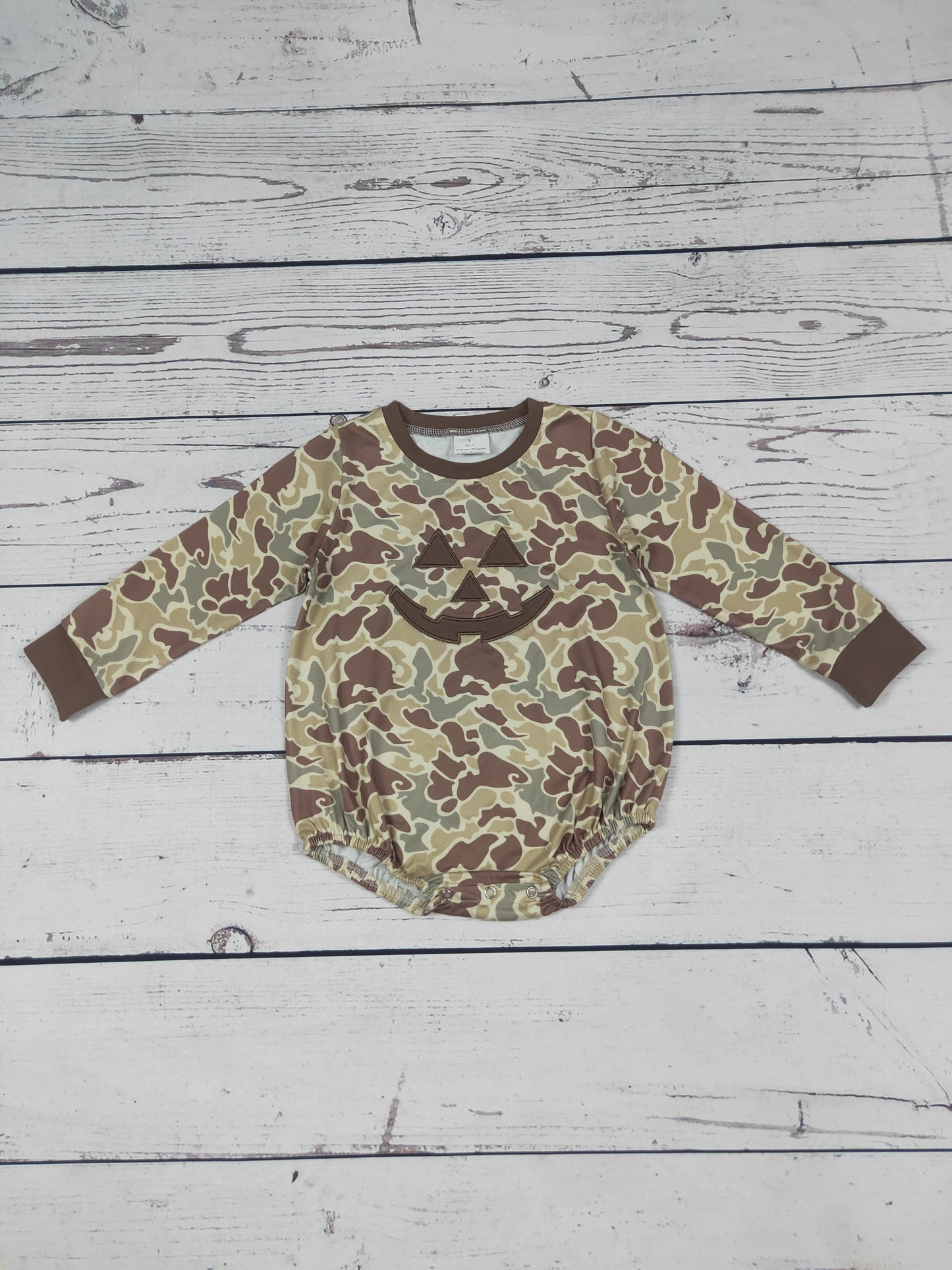 Camouflage Appliqué Halloween Baby Bubble