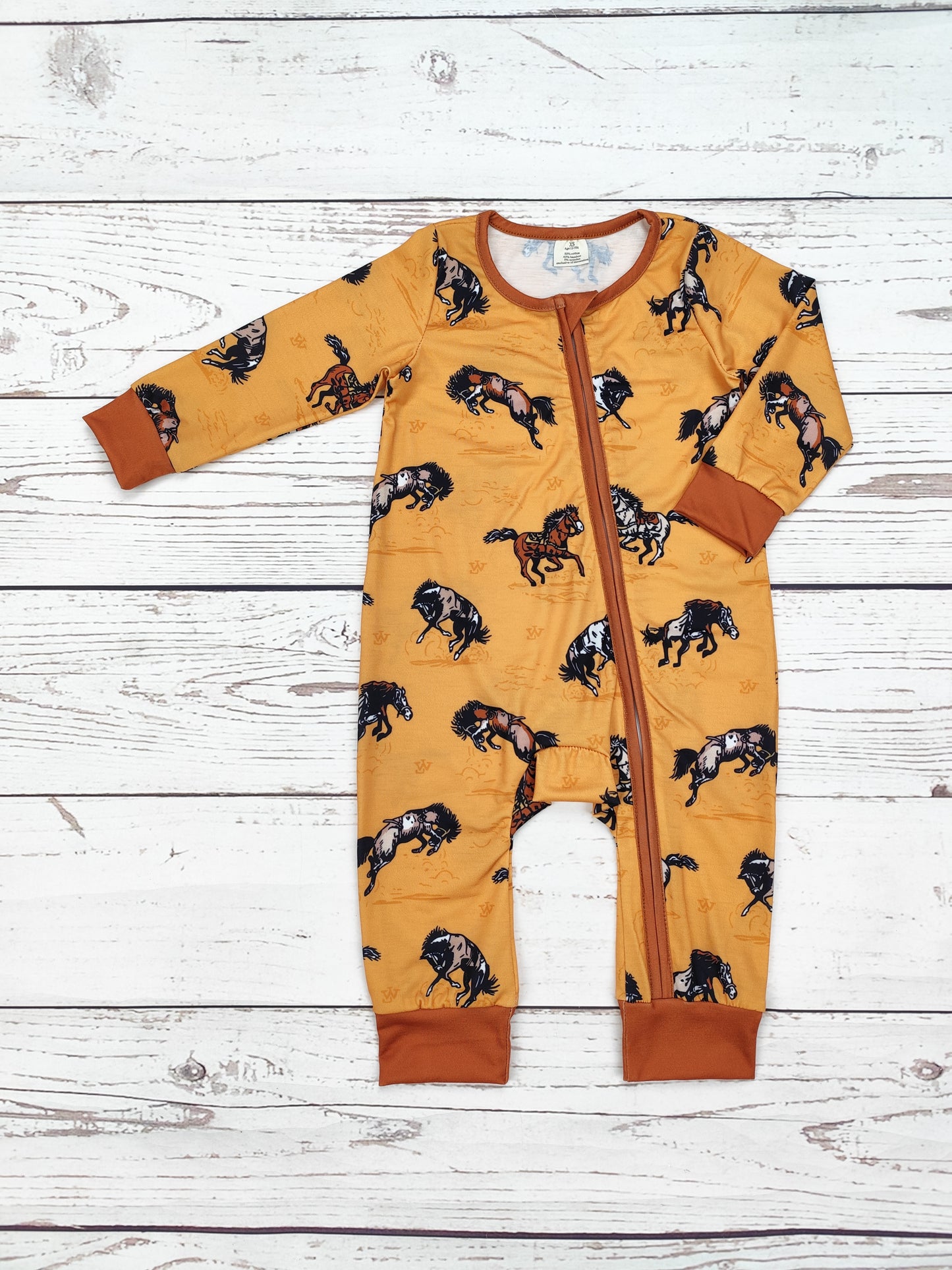 Baby Boy Horse Printed Zippy Sleeper