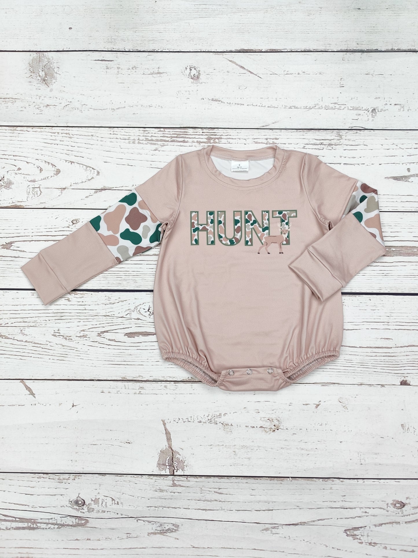 Baby Camouflage Deer Hunt Bubble