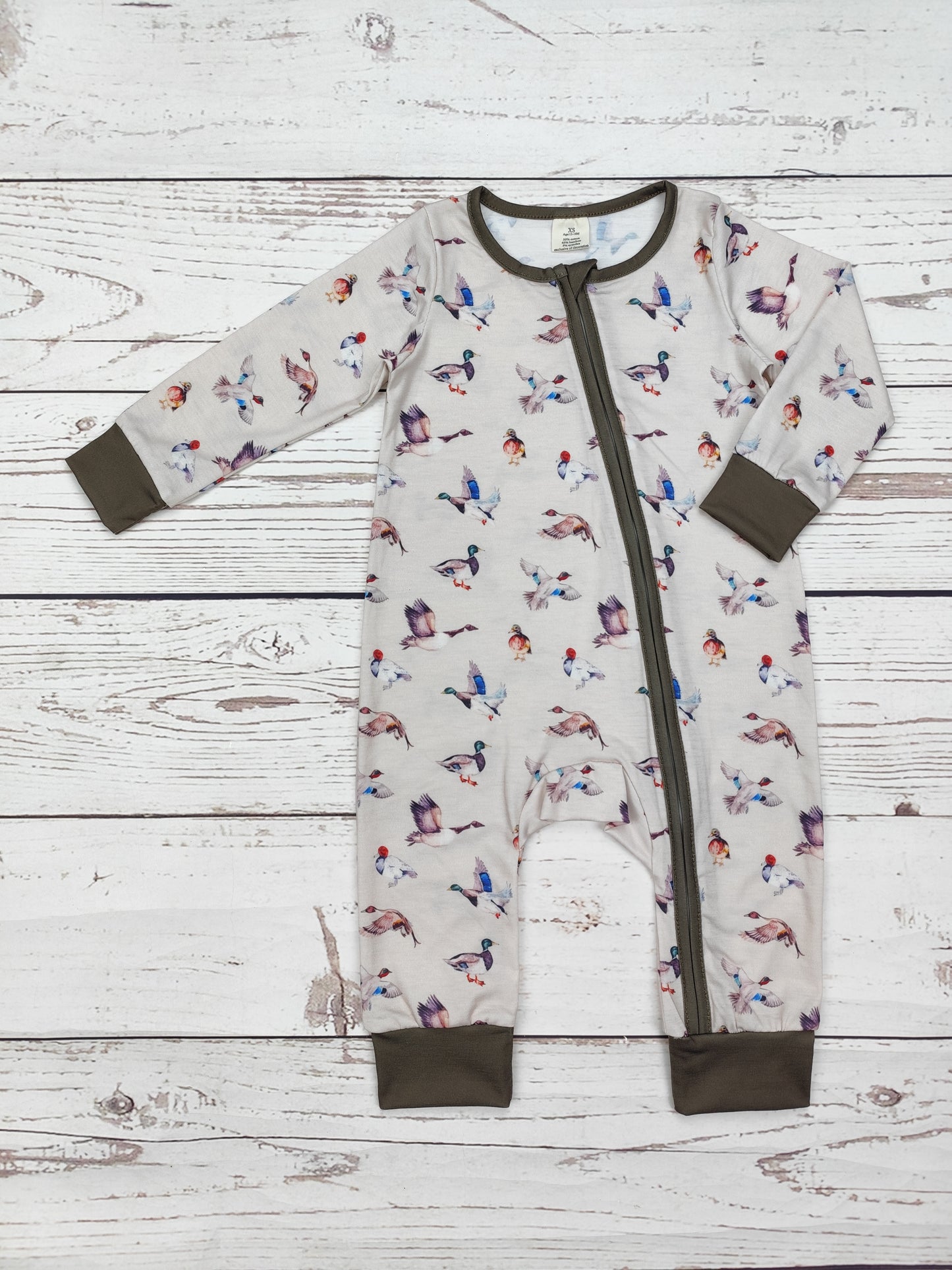 Baby Boy Duck Printed Zippy Sleeper