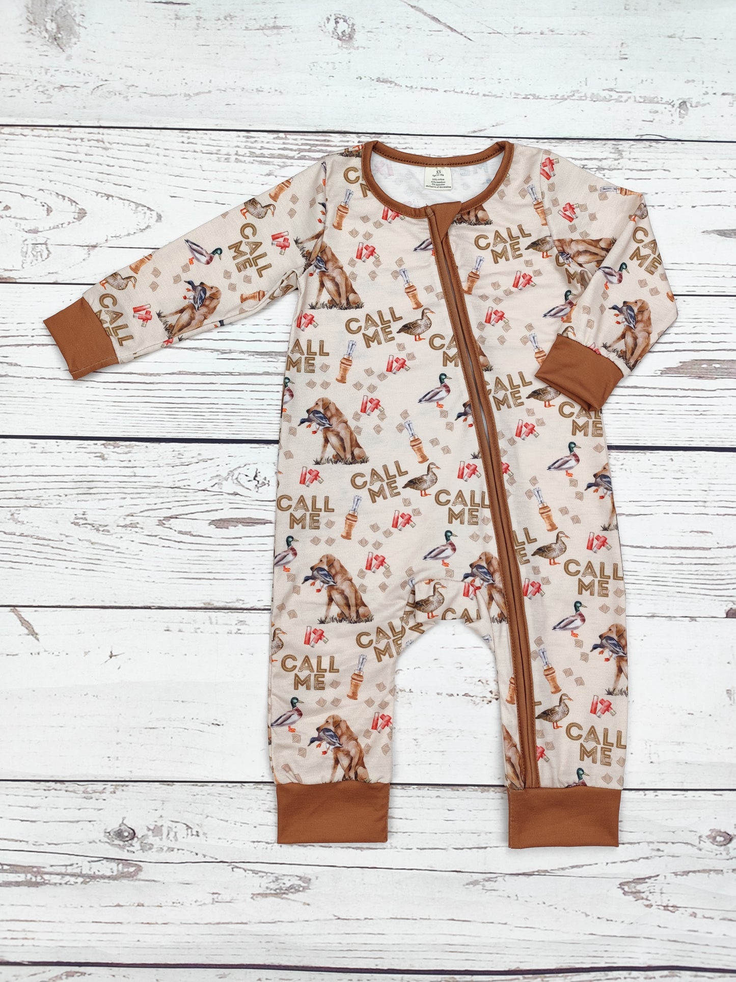 Call Me Baby Boy Hunting Zip Sleeper
