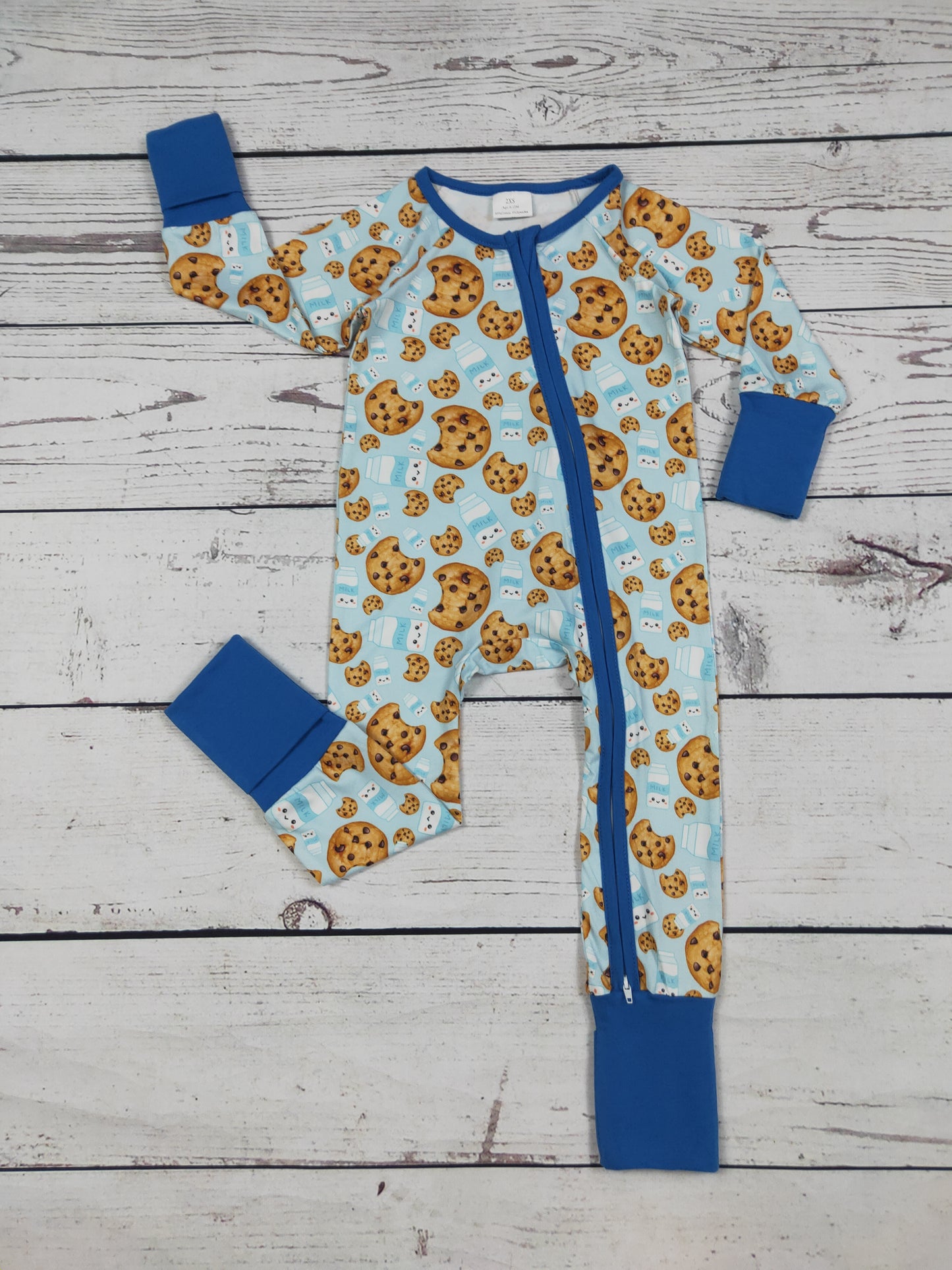 Baby Boy Milk & Cookies Printed Christmas Sleeper