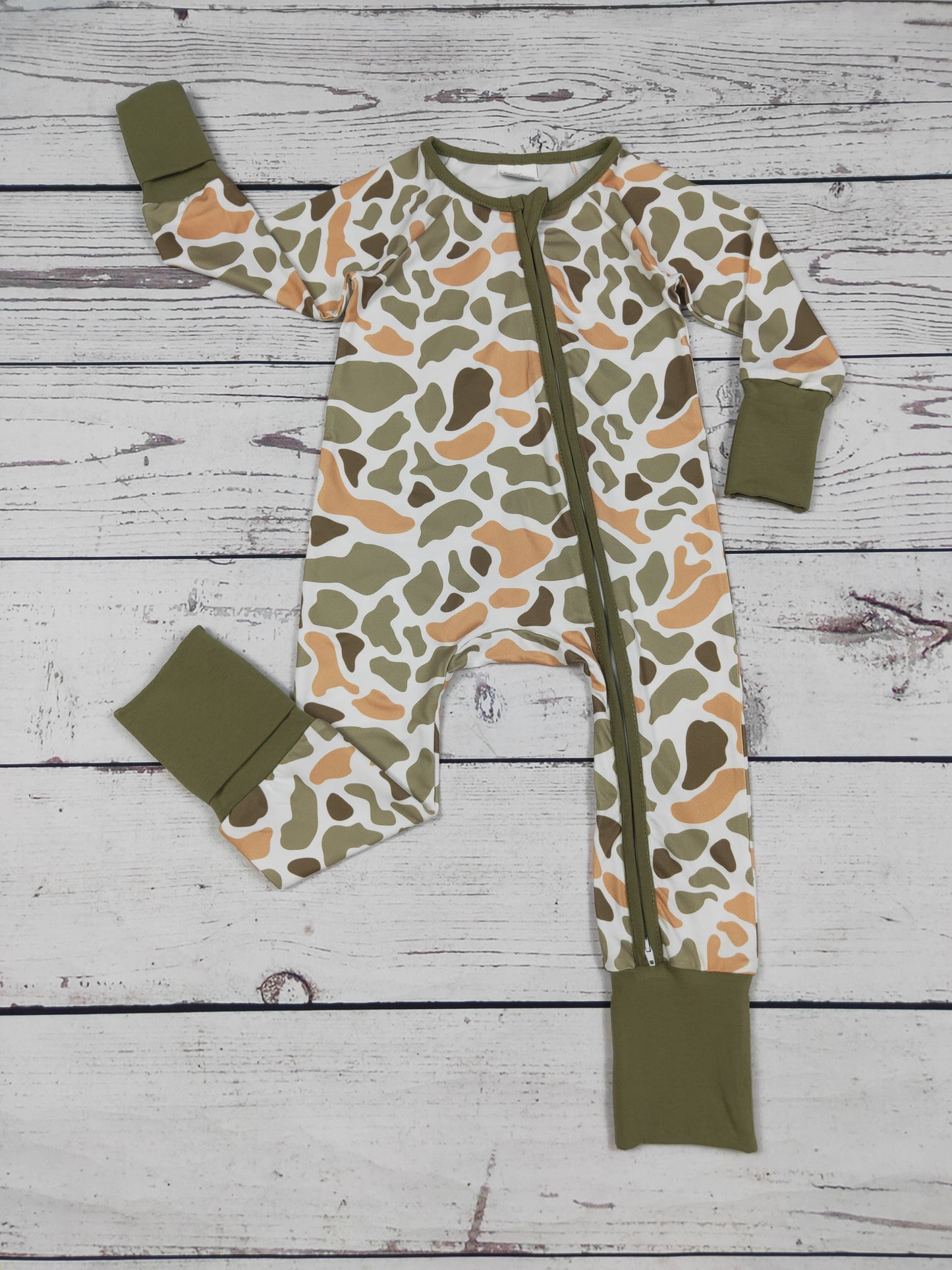 Camouflage Printed Baby Boy Zippy