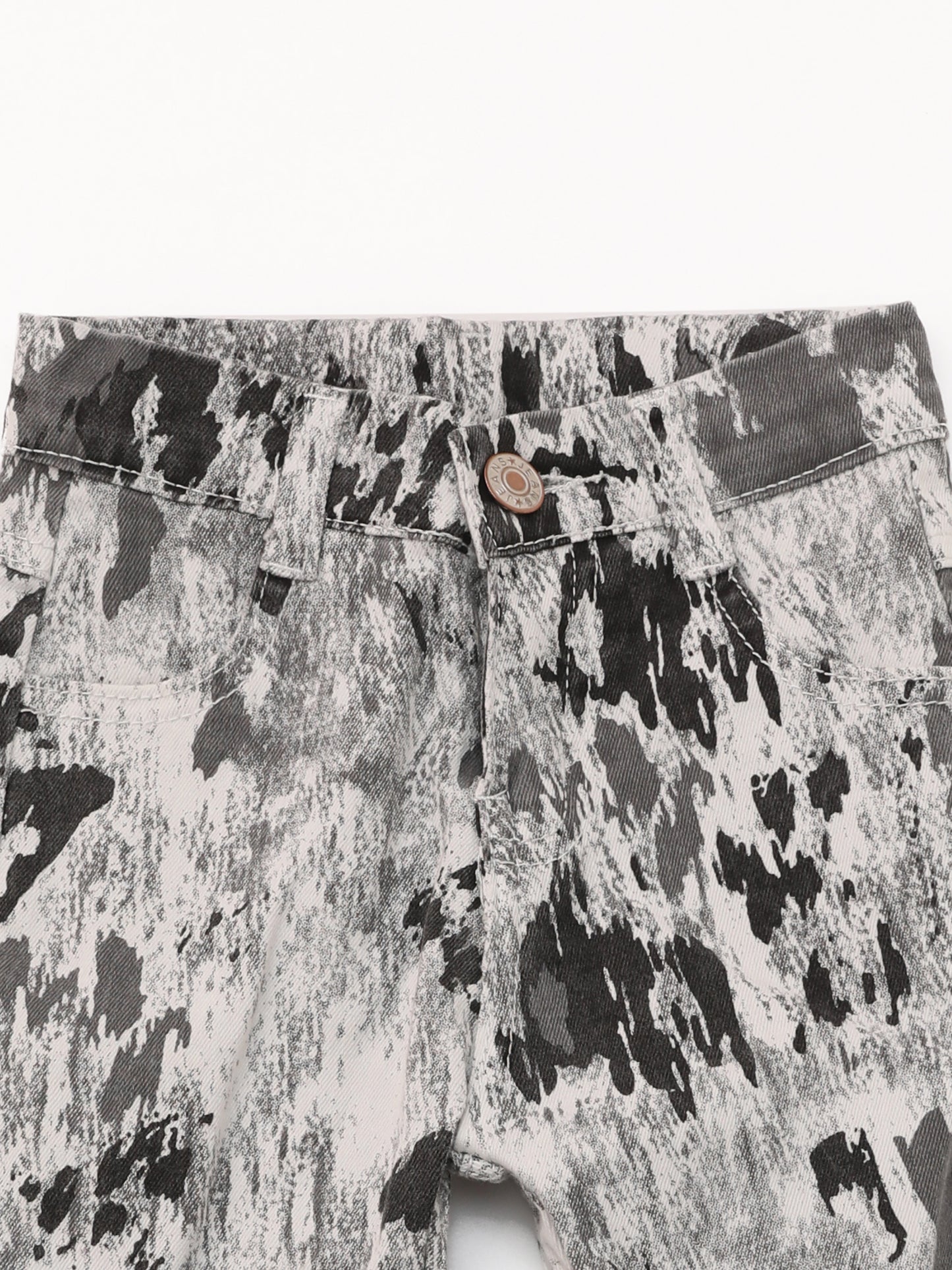 Kids Grey Tie Dye Double Layer Jeans