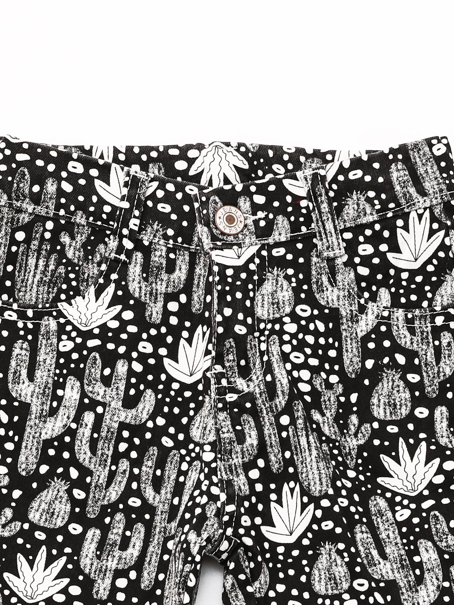 Baby Girls Cactus Printed Flare Jeans