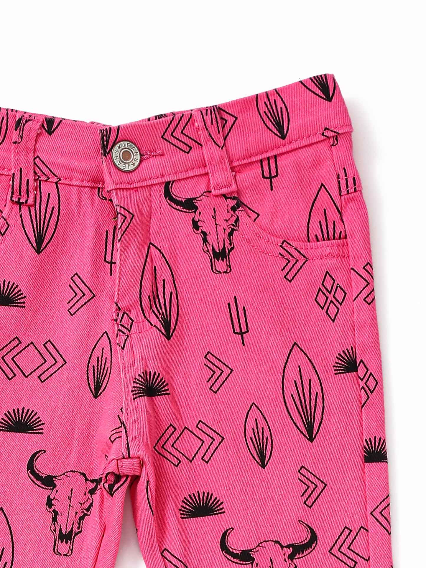 Pink Cow Western Girls Flare Jeans