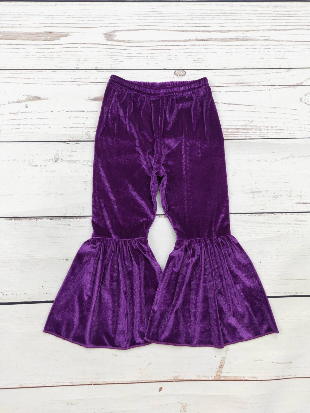 Kids Girls Purple Velvet Pants