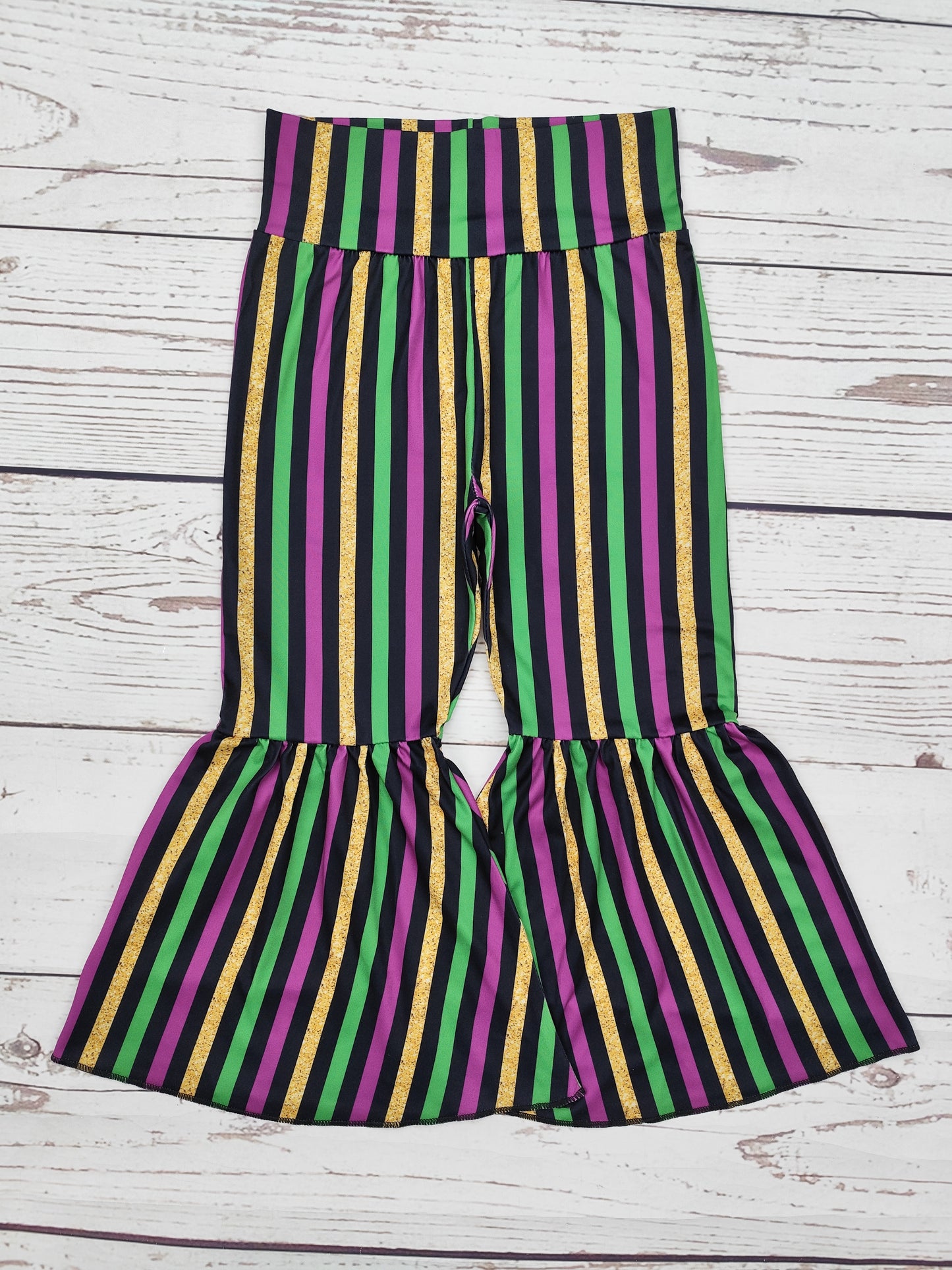 Baby Girls Mardi Gras Bell Bottom Pants