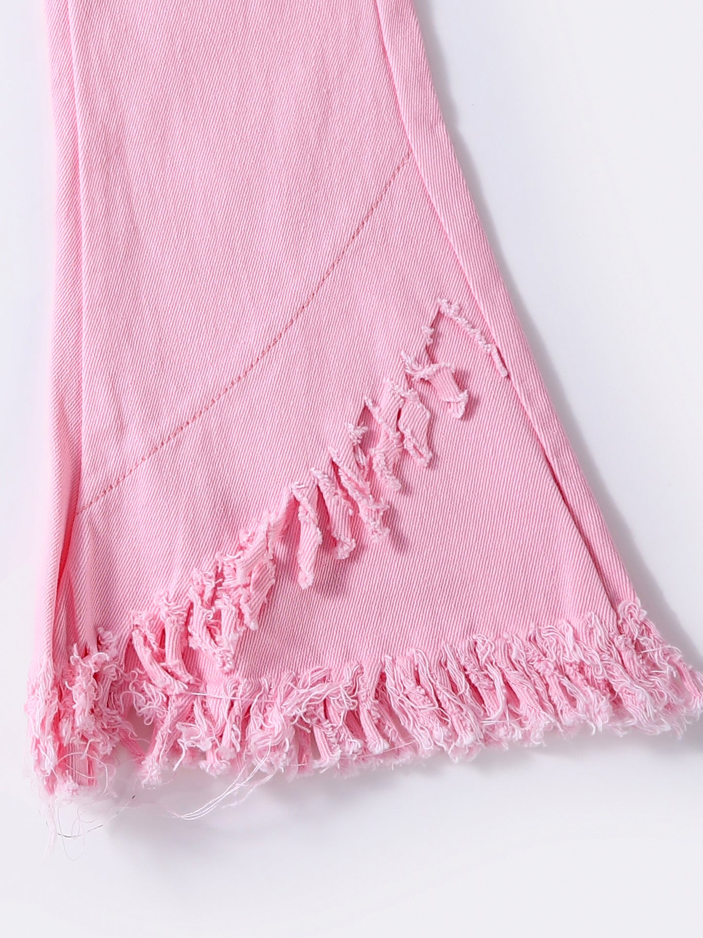 Baby Girls Pink Fringe Jeans