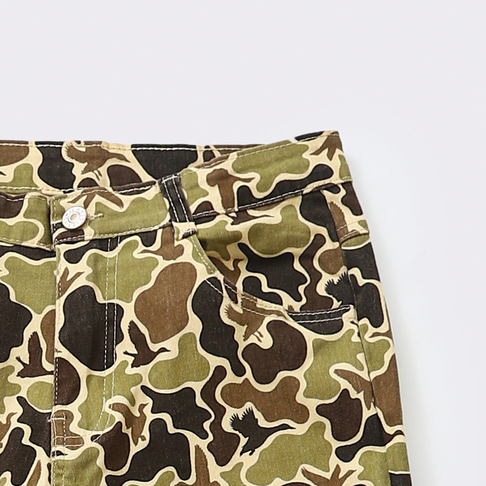 Camouflage Print Women Jeans