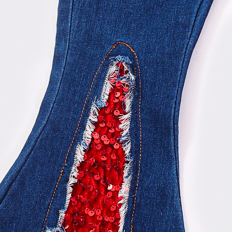 Baby Girls Sequin Flare Jeans
