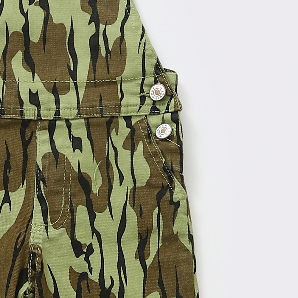 Kids Boys Camouflage Denim Overalls