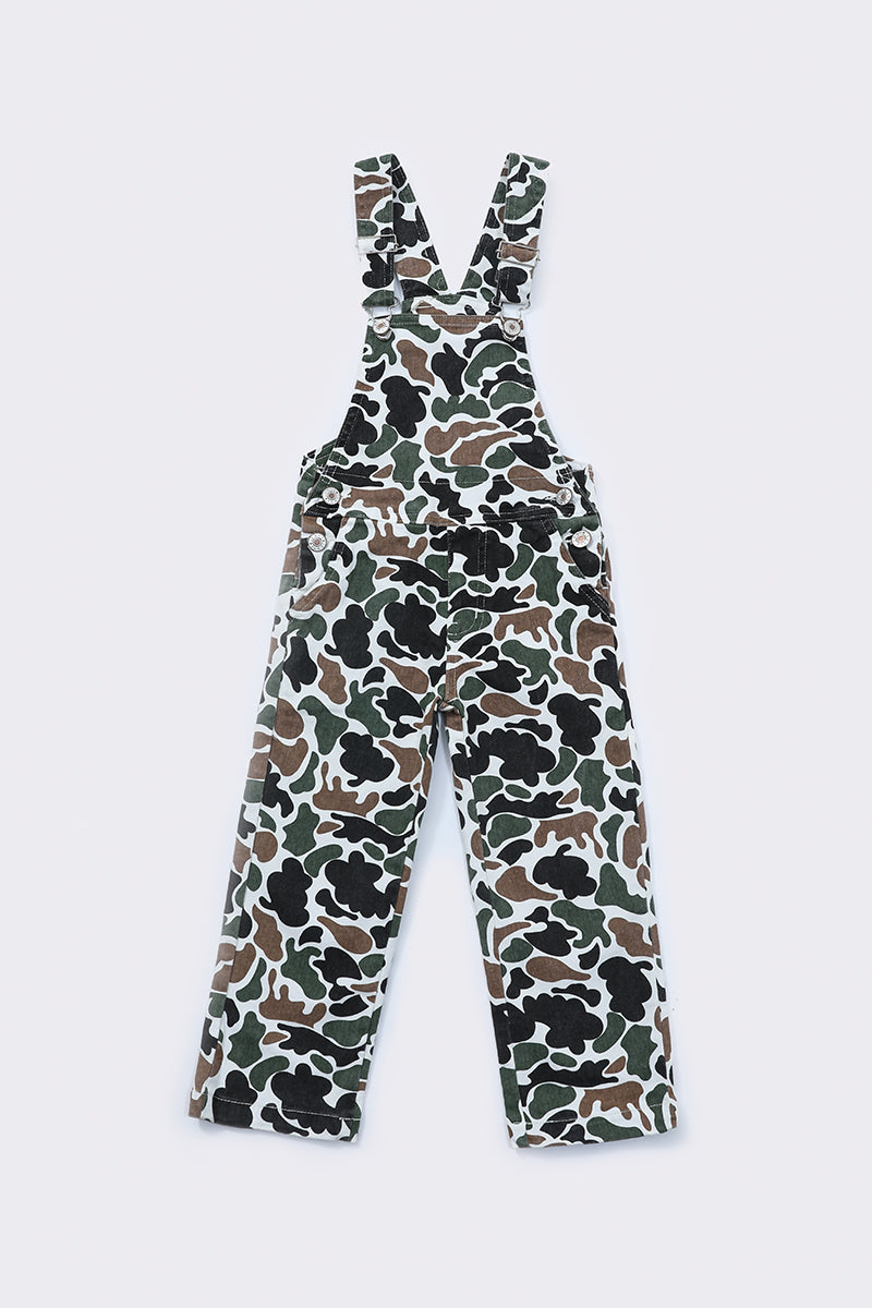 Boy Camouflage Denim Overalls