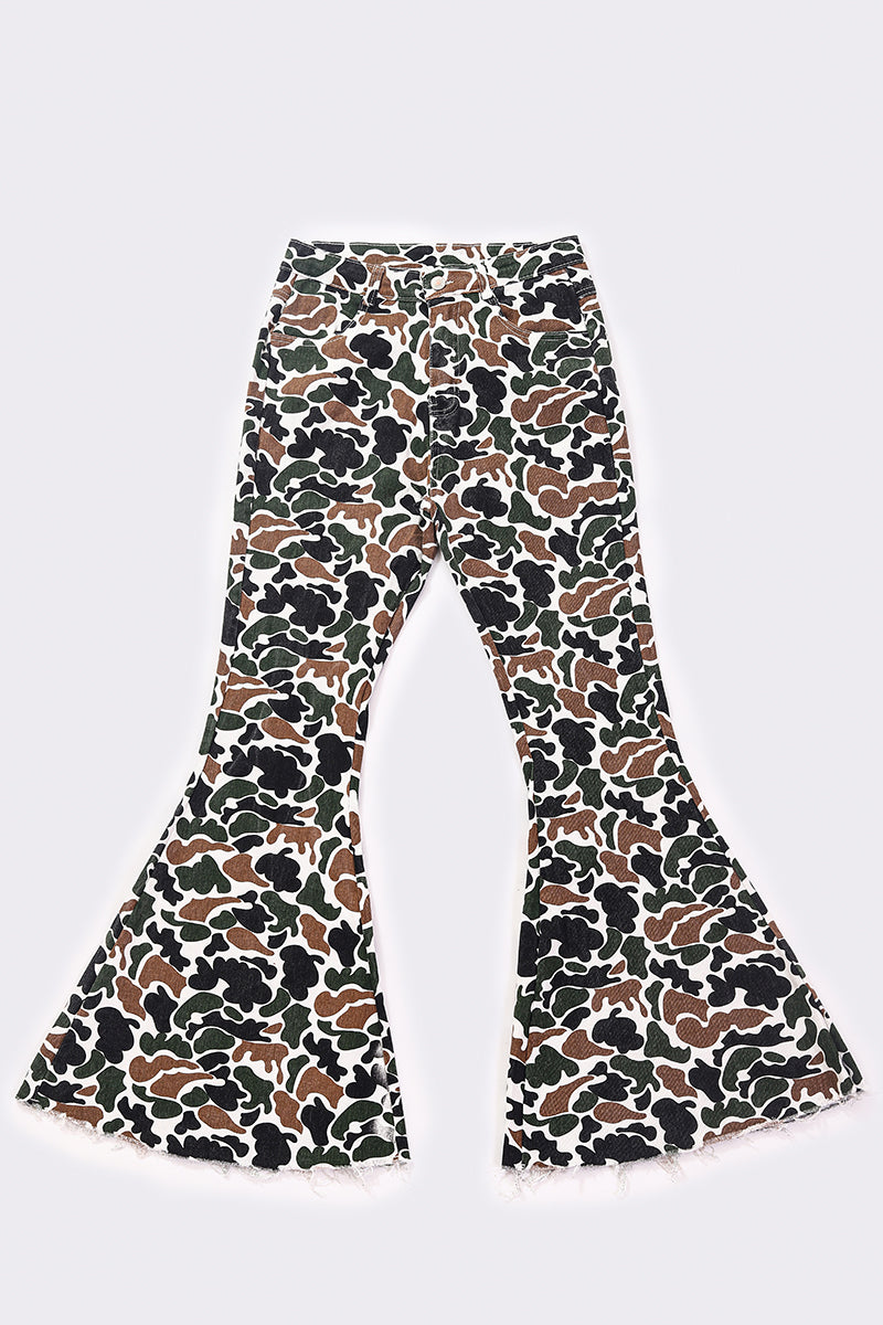 Women Camouflage Print Jeans
