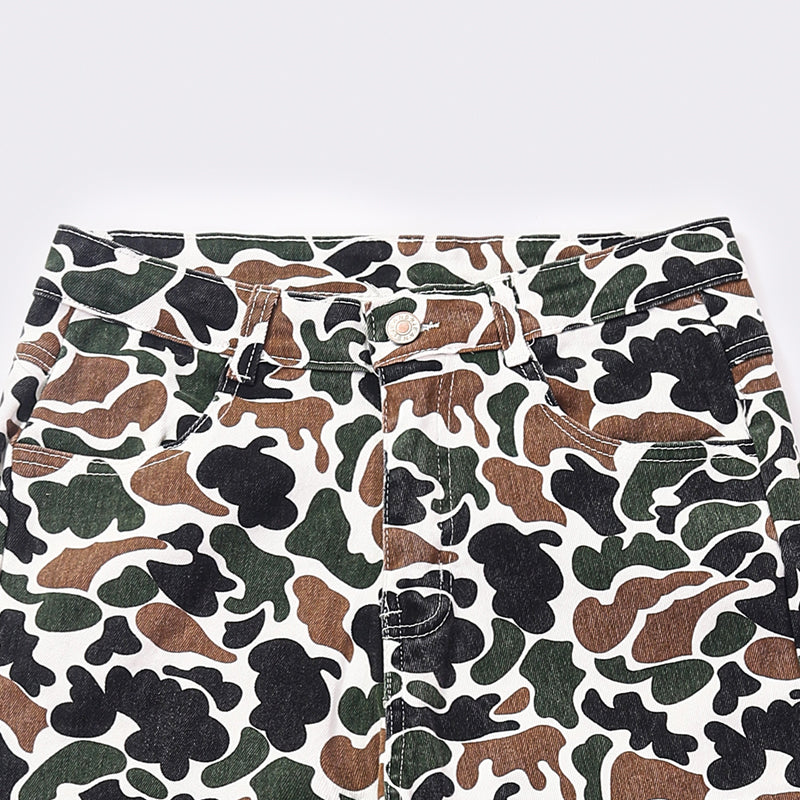 Women Camouflage Print Jeans