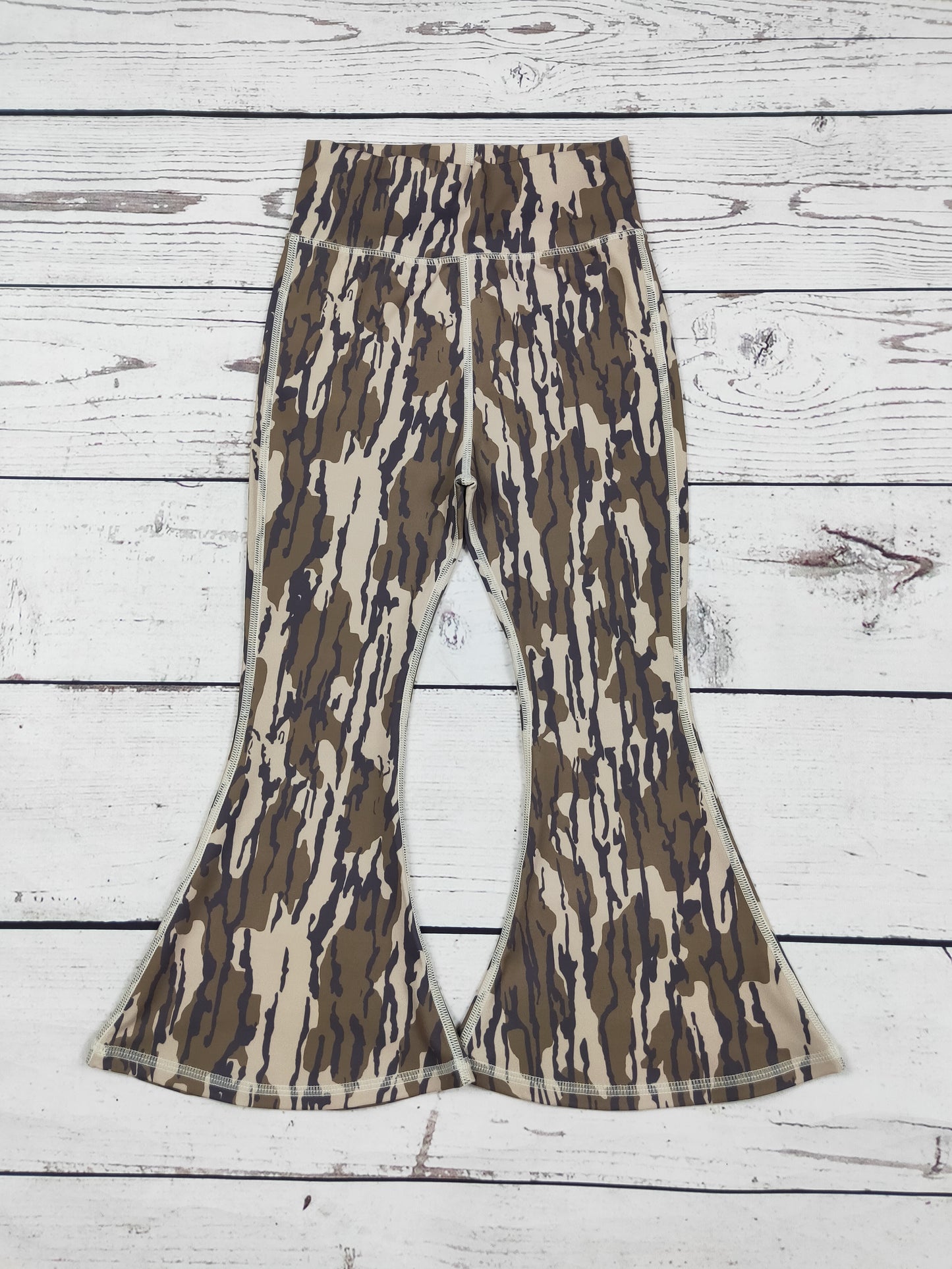 Kids Girls Camouflage Printed Flare Yoga Pants