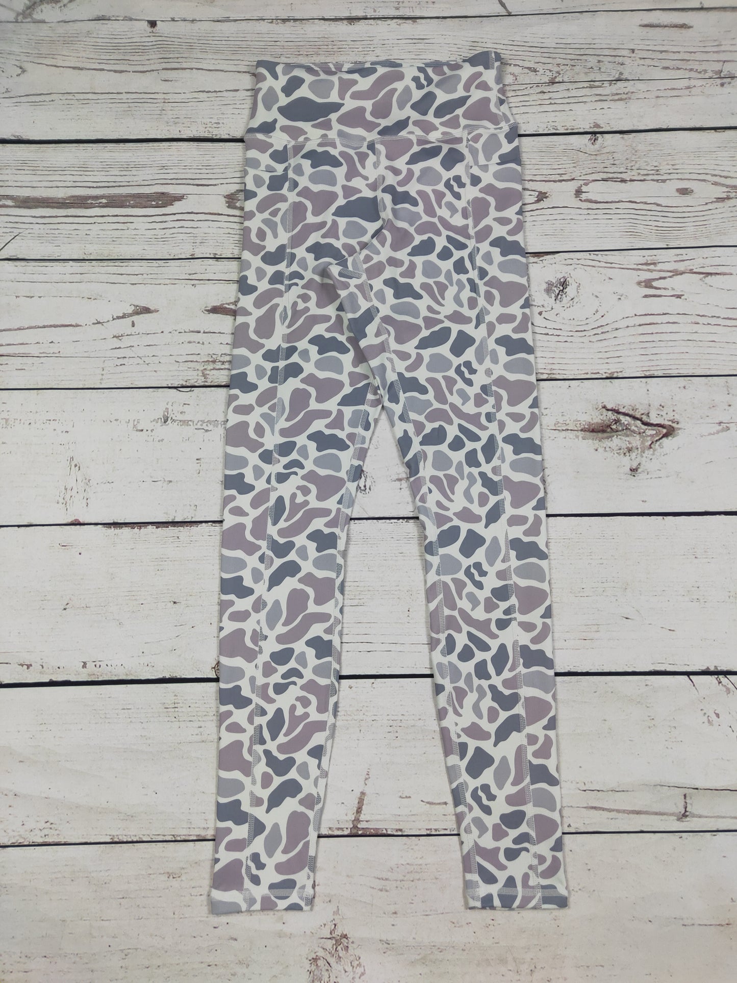 Women Gray Camouflage Printed Leggings