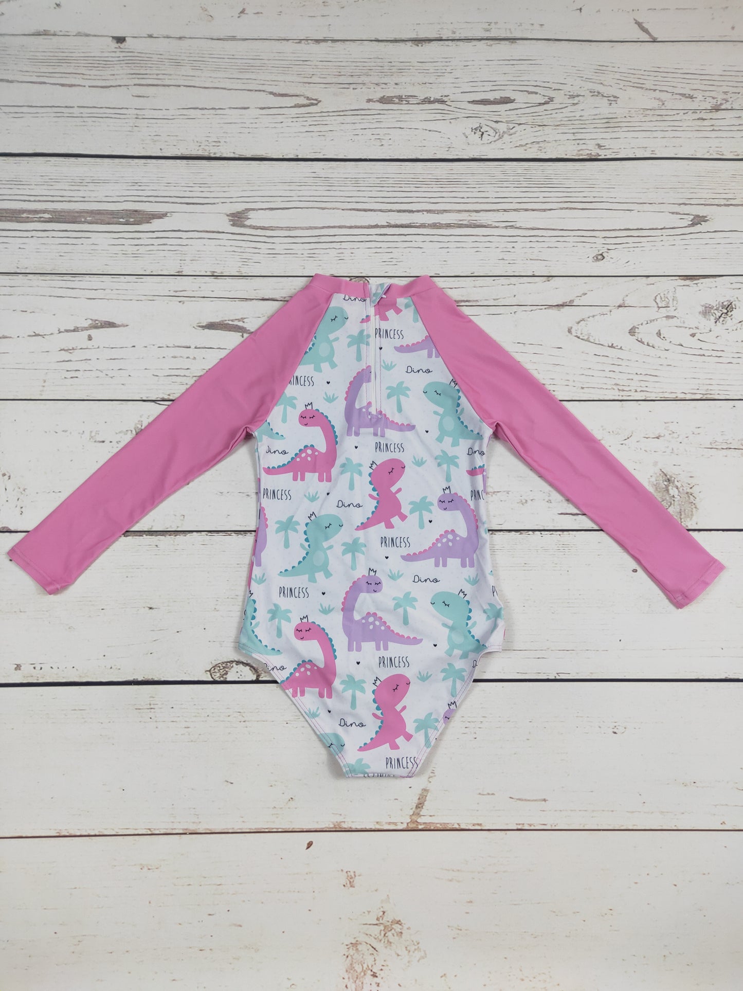 Dino Princess One Piece Girls Summer Swimwear