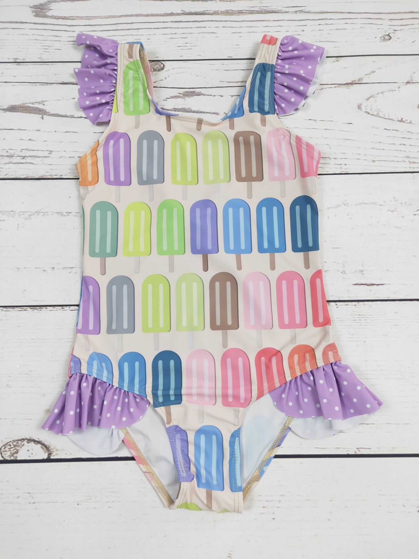 Popsicle One Piece Girls Summer Swimwear