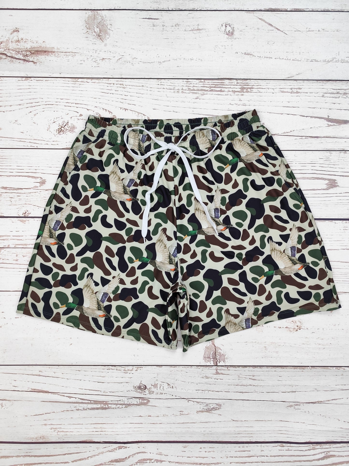 Men Mallard Camouflage Board Shorts