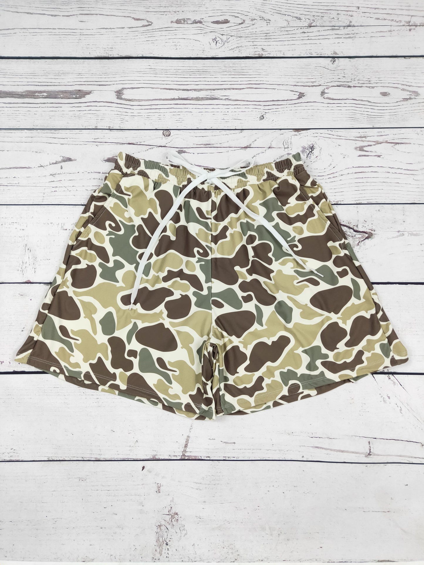 Boys Camouflage Printed Beach Swim Shorts