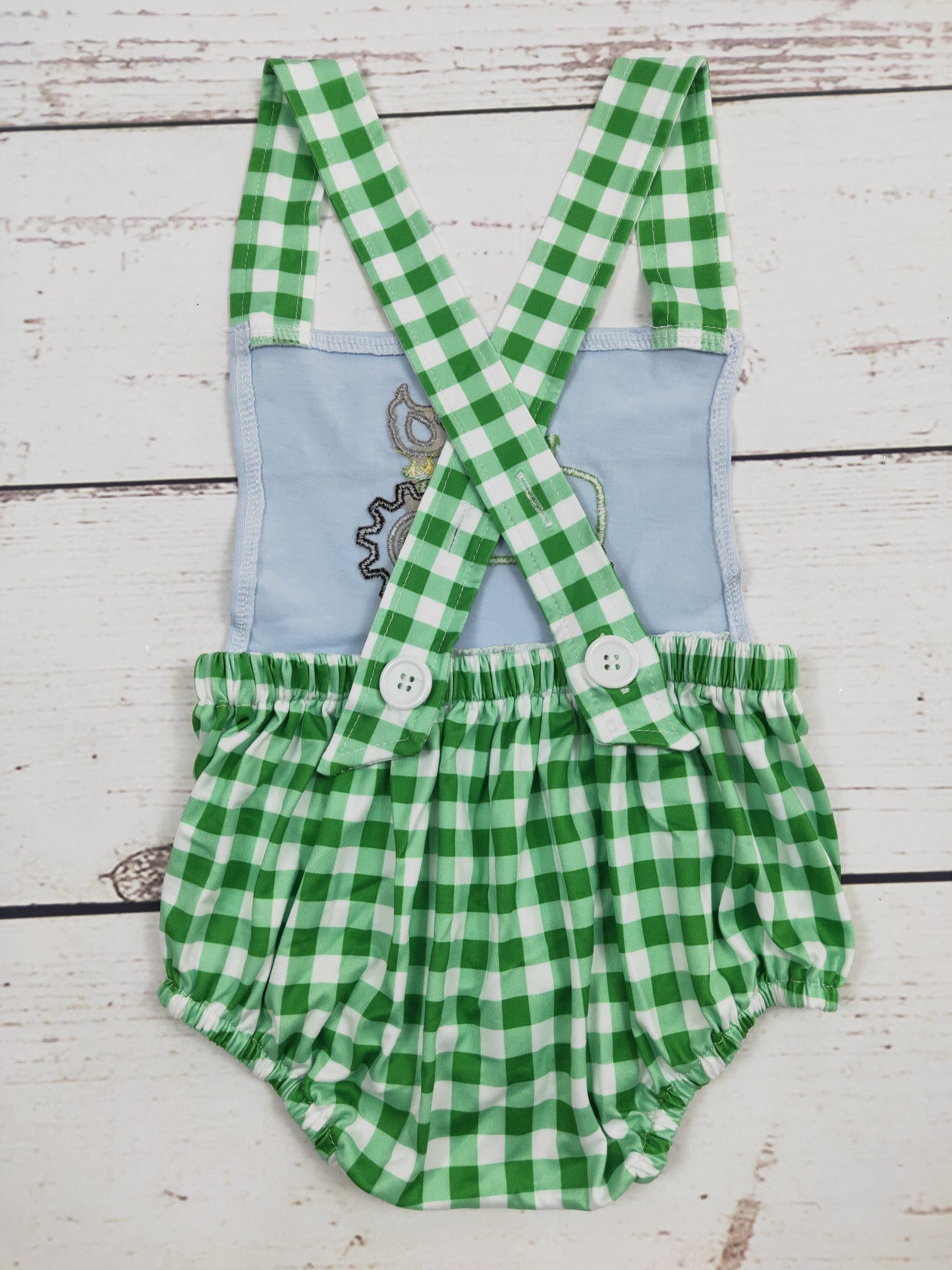 Chicken Tractor Appliqué Boys Bubble