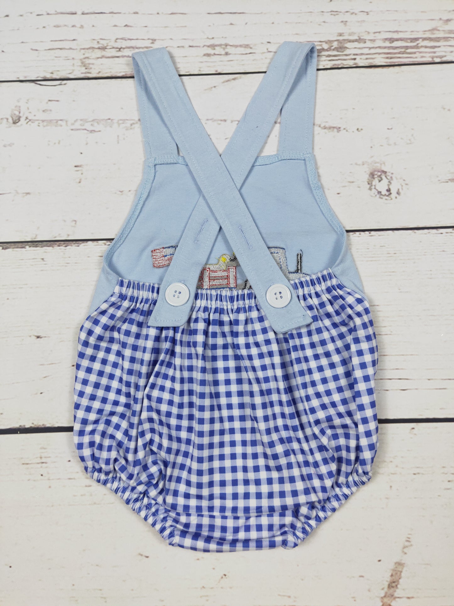 Baby Boy Truck Appliqué 4th of July Bubble