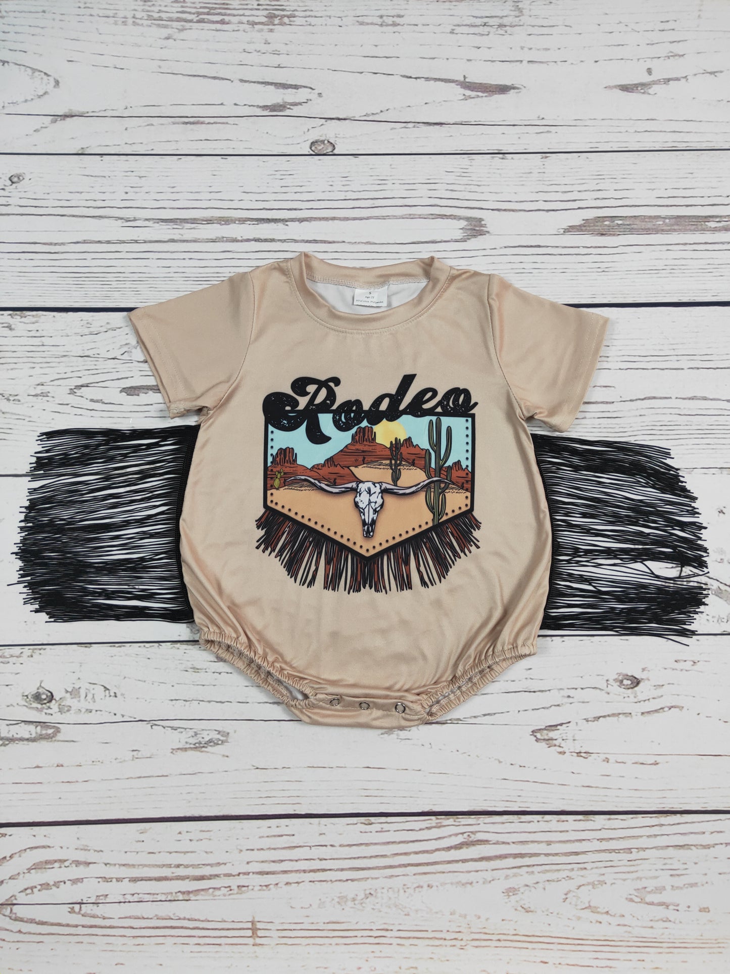 Baby Kids Rodeo Fringe Romper