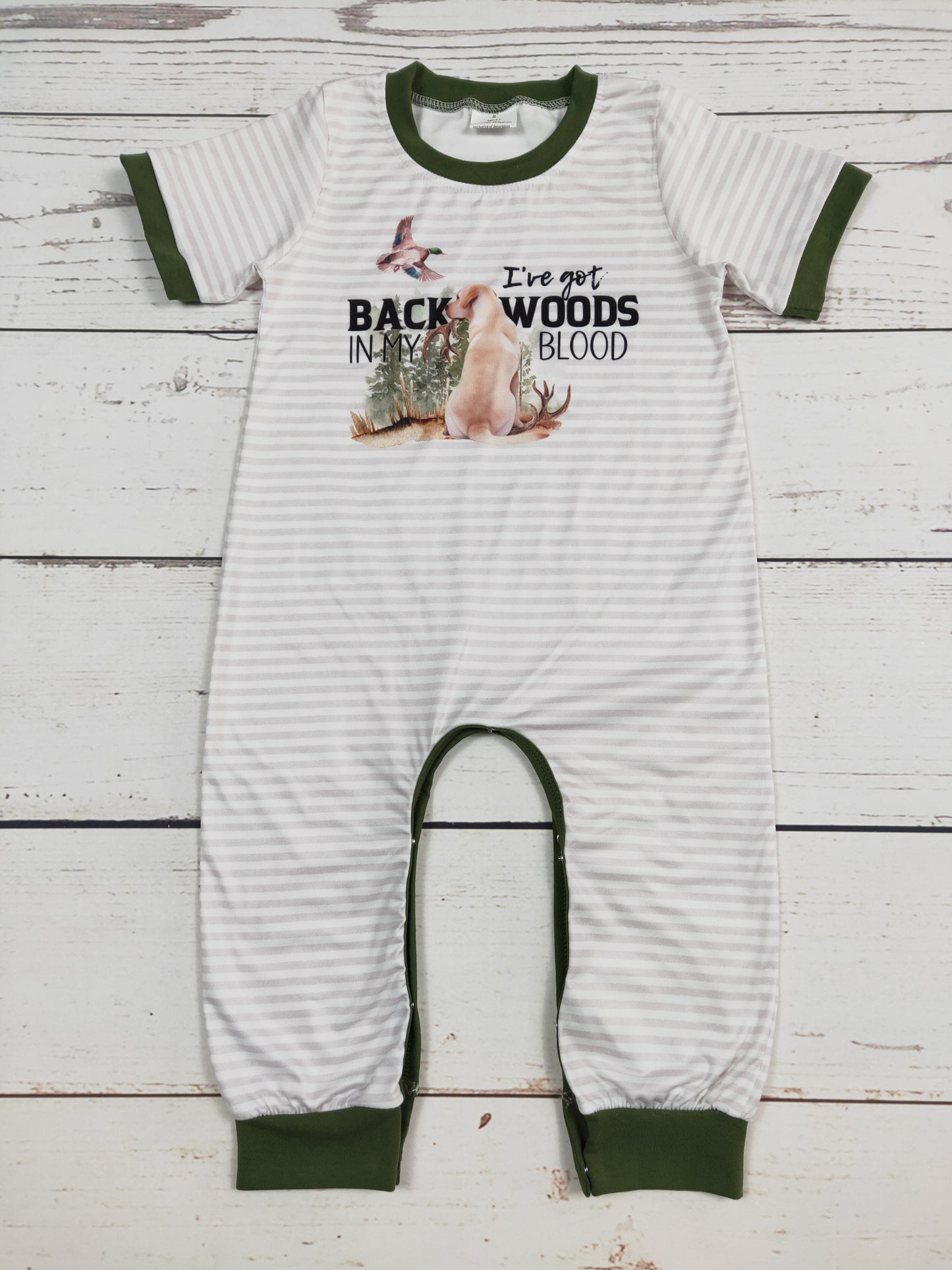 Baby Boy Dog Duck Romper