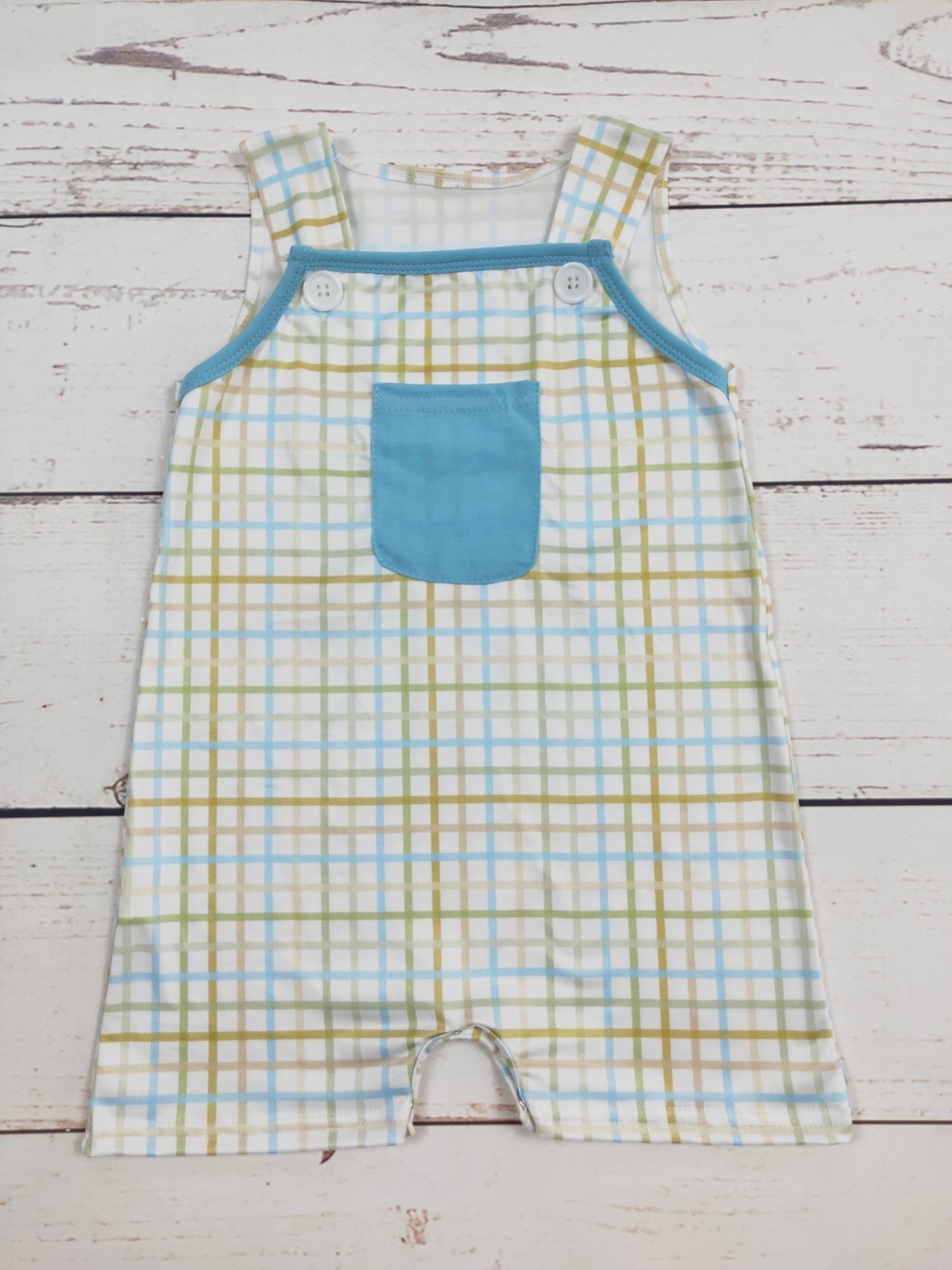 Baby Boy Checkered Romper